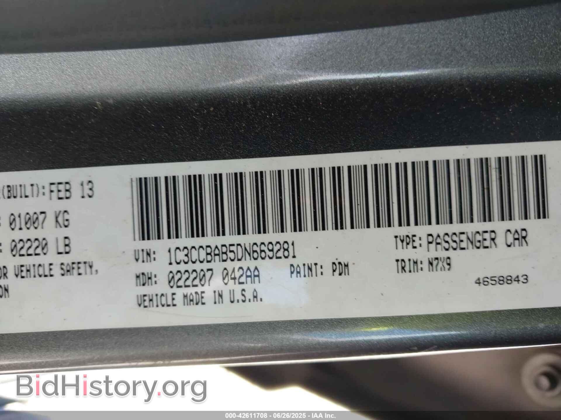 2013 CHRYSLER 200 - VIN: 1C3CCBAB5DN669281 - Фото 9