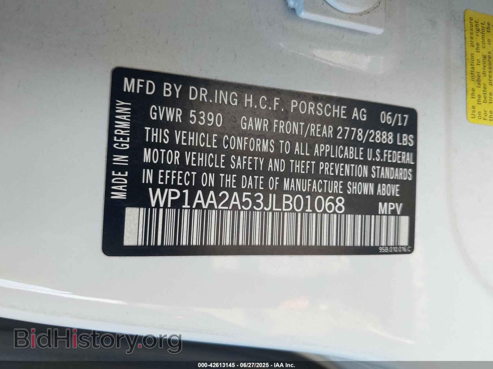 2018 PORSCHE MACAN - VIN: WP1AA2A53JLB01068 - Фото 9