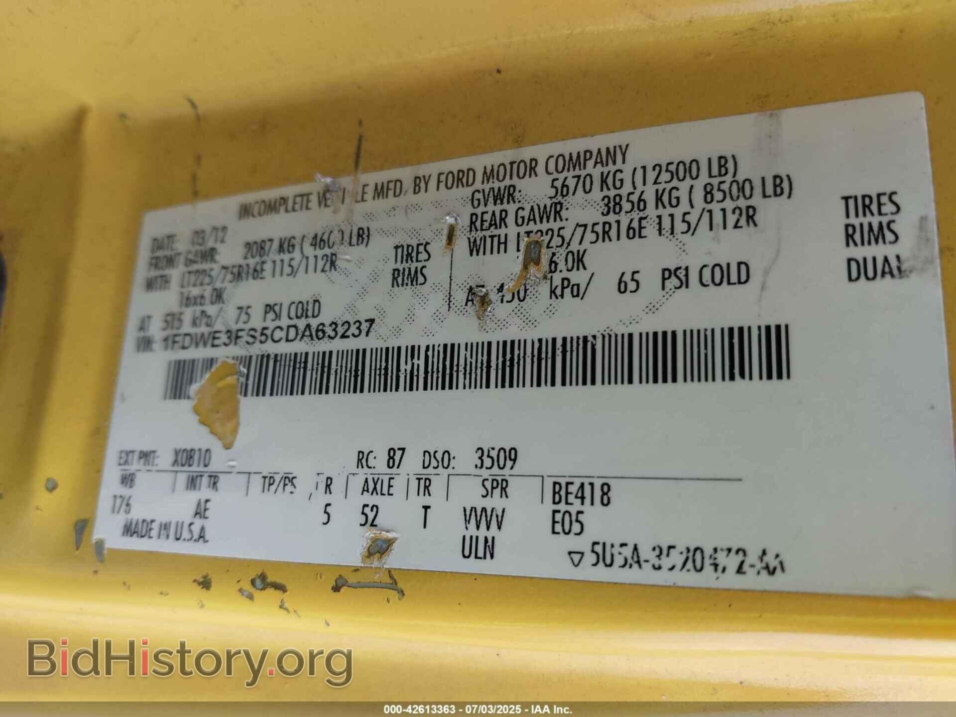 2012 FORD E-350 CUTAWAY - VIN: 1FDWE3FS5CDA63237 - Photo 8