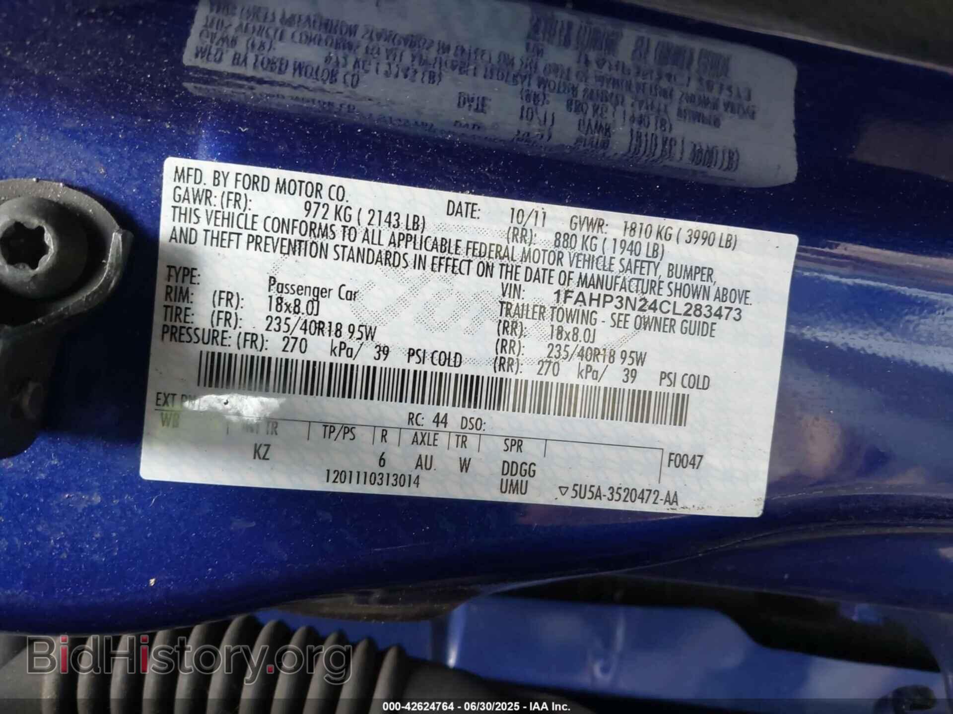 2012 FORD FOCUS - VIN: 1FAHP3N24CL283473 - Photo 9