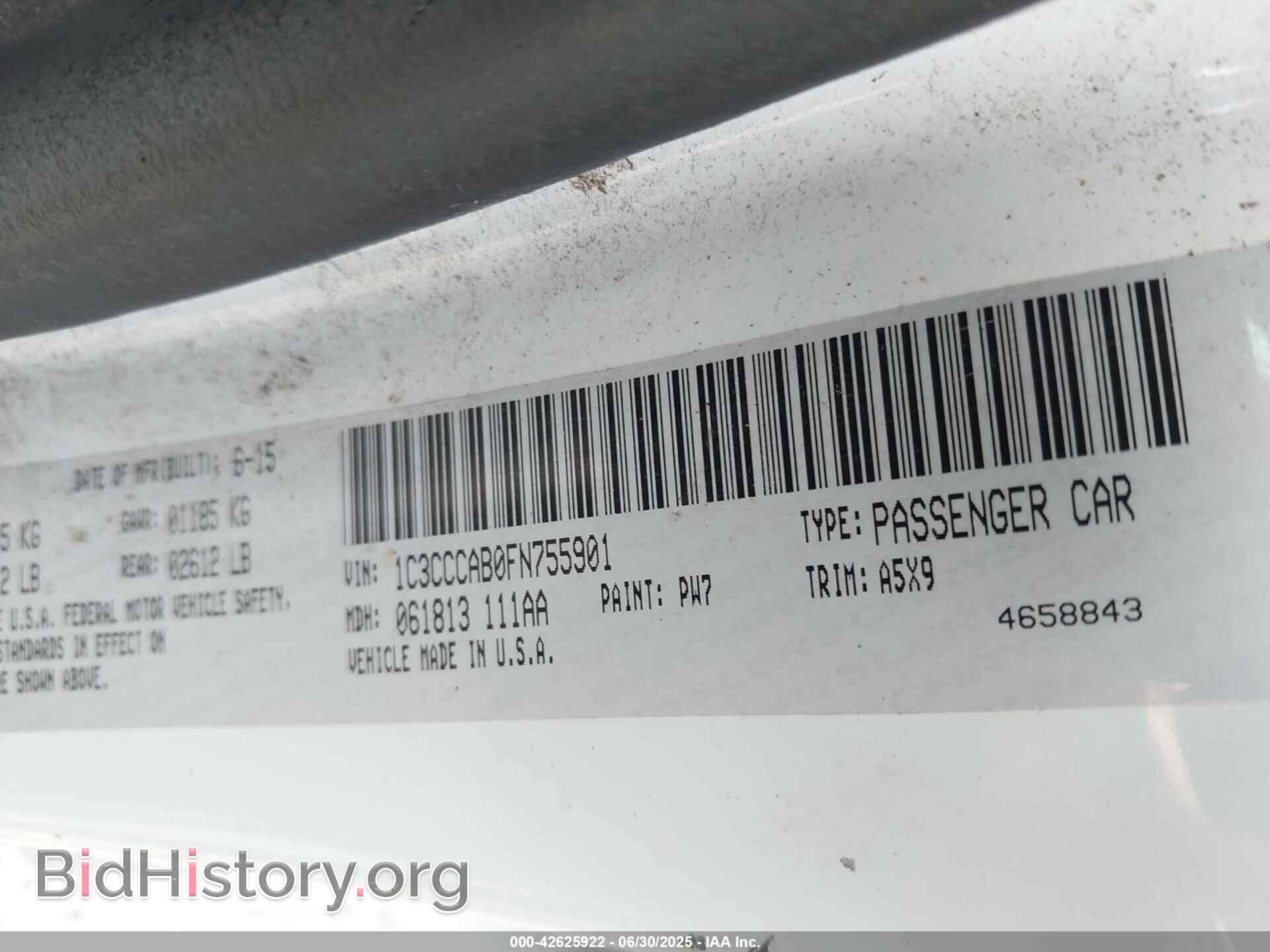 2015 CHRYSLER 200 - VIN: 1C3CCCAB0FN755901 - Фото 9
