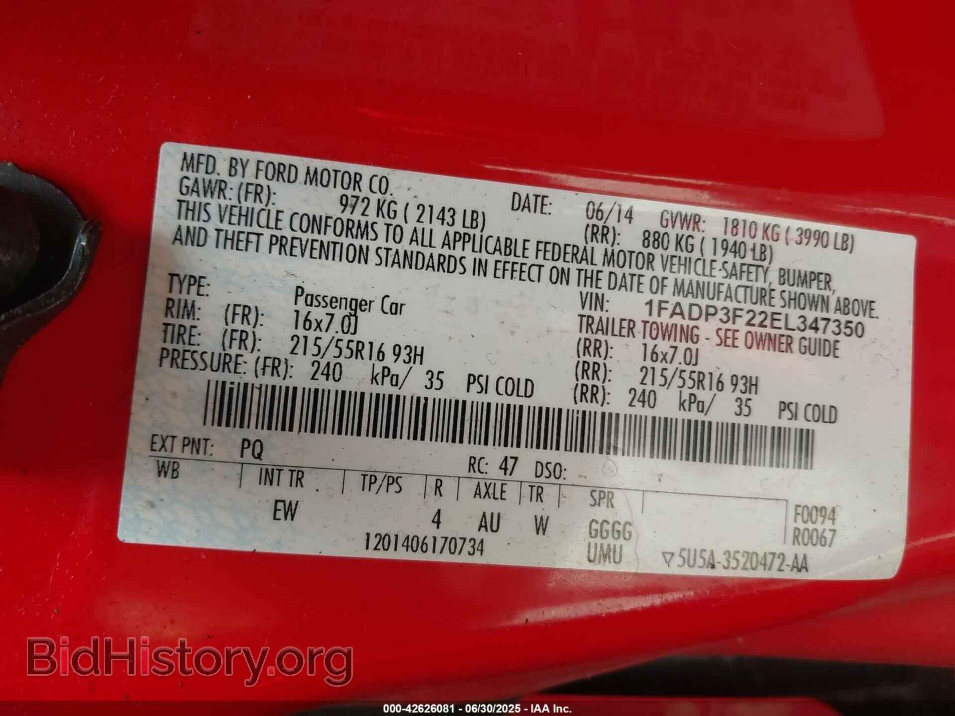 2014 FORD FOCUS - VIN: 1FADP3F22EL347350 - Photo 9
