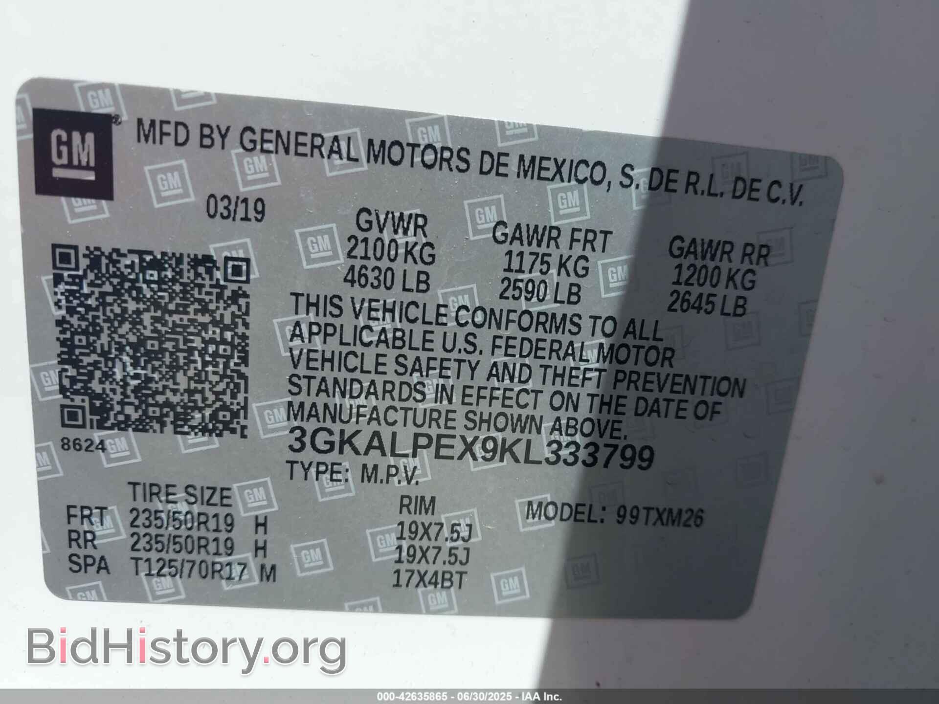 2019 GMC TERRAIN - VIN: 3GKALPEX9KL333799 - Фото 9