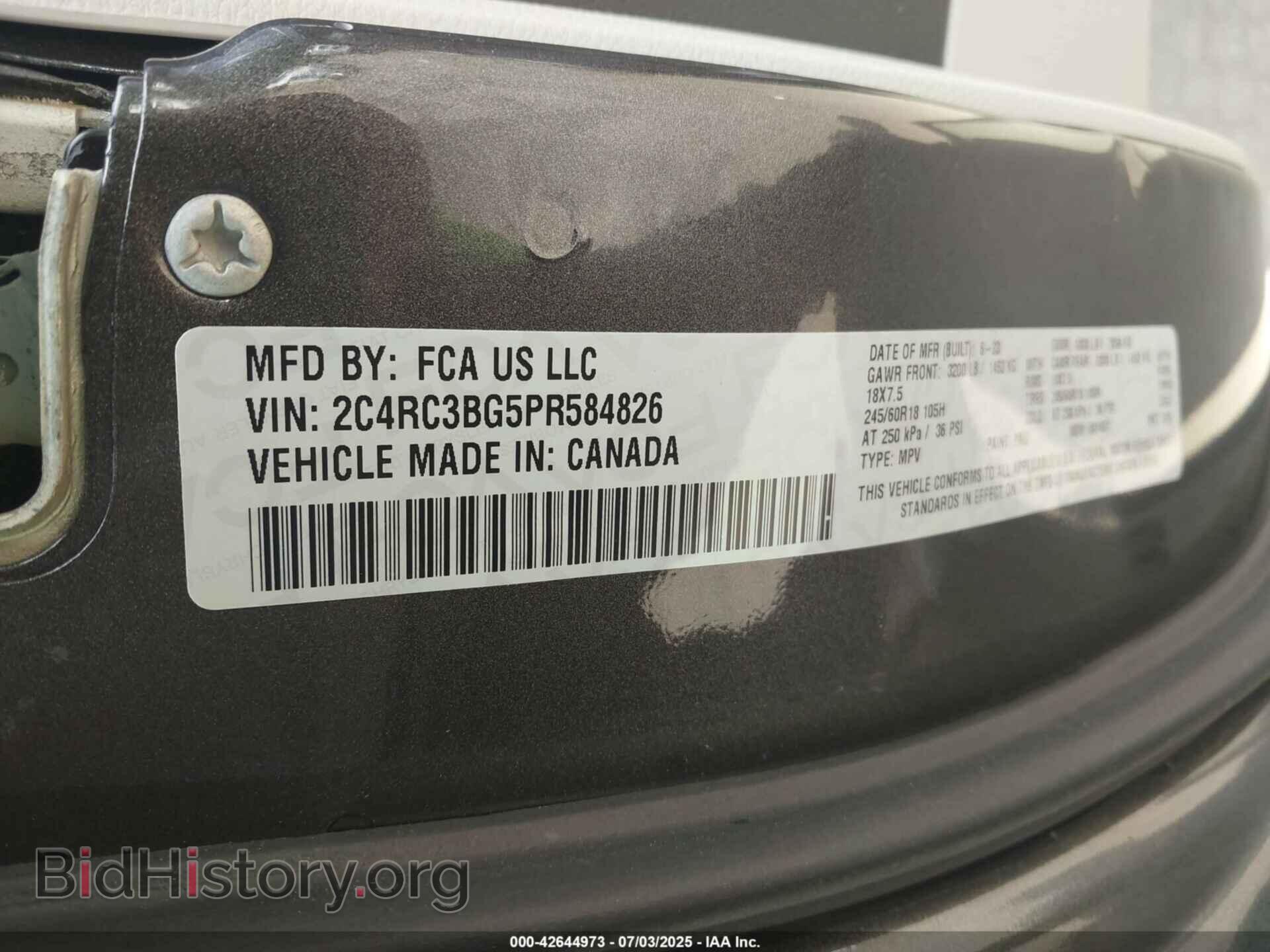 2023 CHRYSLER PACIFICA - VIN: 2C4RC3BG5PR584826 - Фото 9