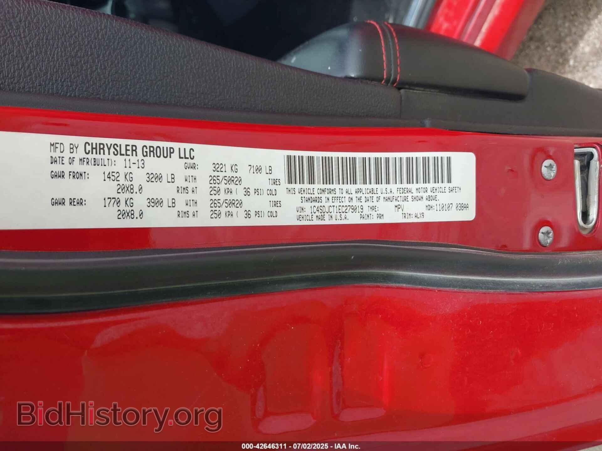 2014 DODGE DURANGO - VIN: 1C4SDJCT1EC279019 - Photo 9