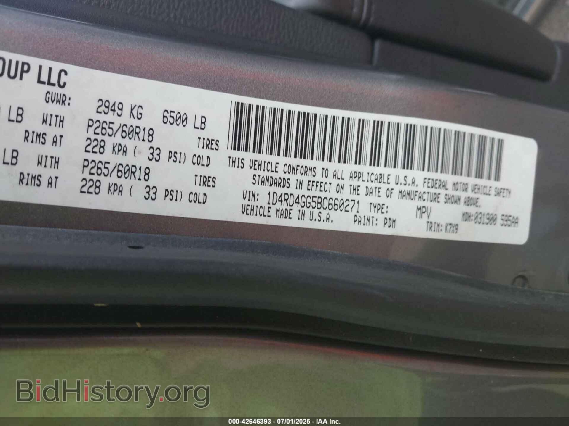 2011 DODGE DURANGO - VIN: 1D4RD4GG5BC660271 - Photo 9