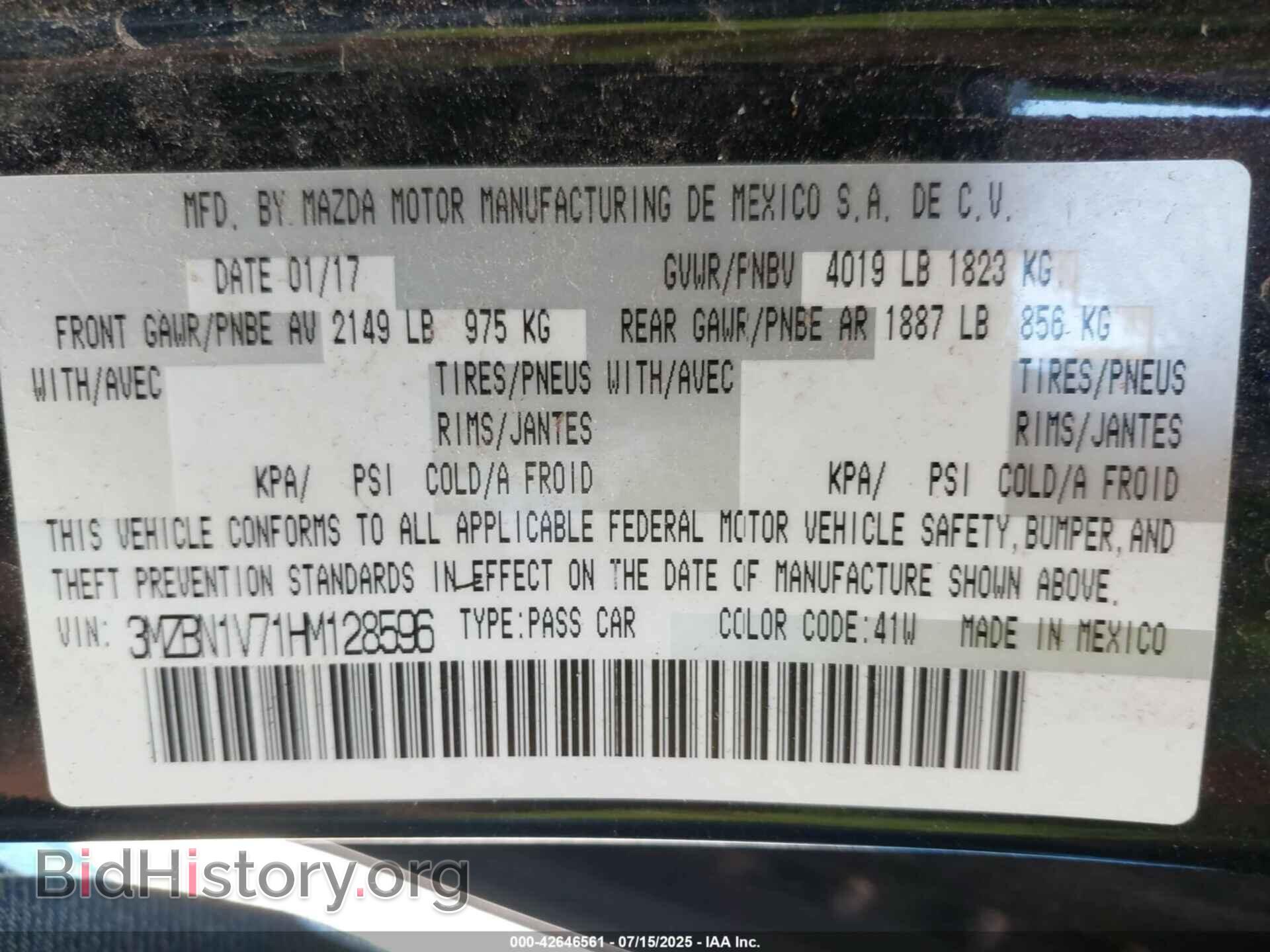 2017 MAZDA MAZDA3 - VIN: 3MZBN1V71HM128596 - Фото 9