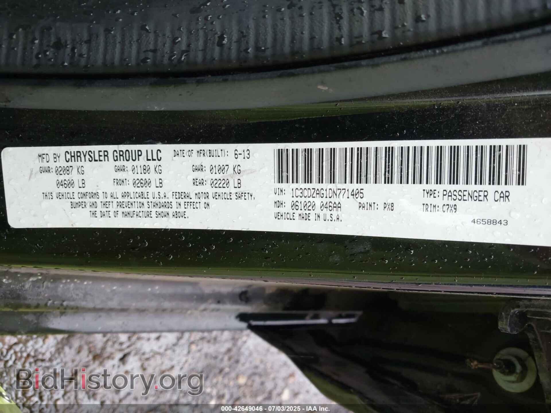 2013 DODGE AVENGER - VIN: 1C3CDZAG1DN771405 - Photo 9