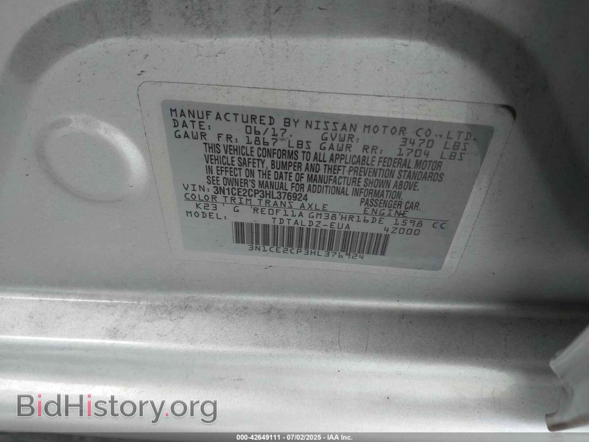 2017 NISSAN VERSA NOTE - VIN: 3N1CE2CP3HL376924 - Photo 9
