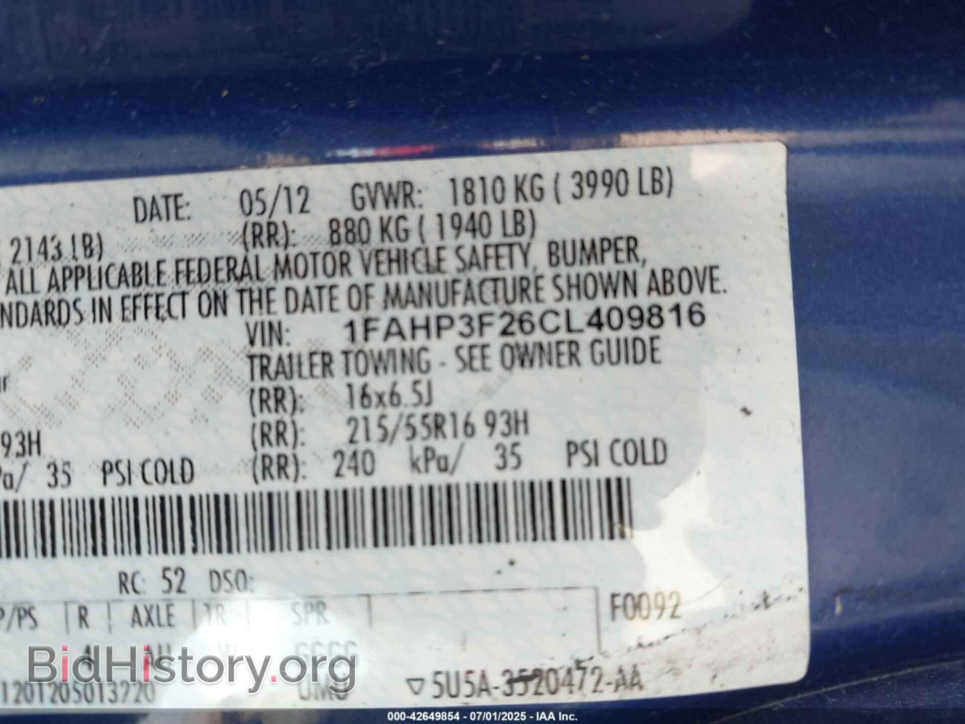 2012 FORD FOCUS - VIN: 1FAHP3F26CL409816 - Фото 9