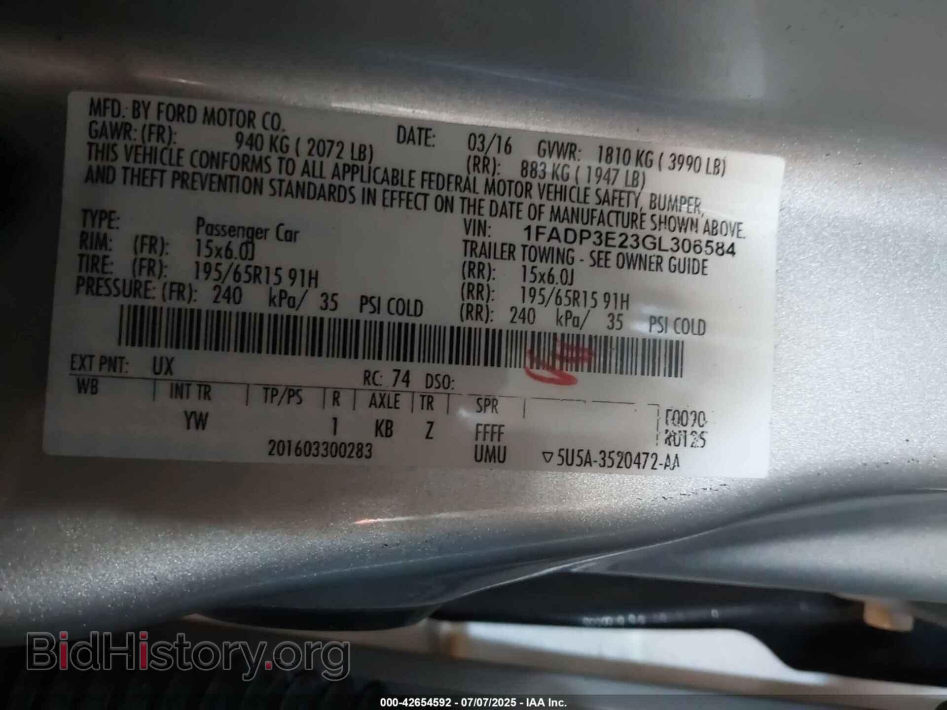 2016 FORD FOCUS - VIN: 1FADP3E23GL306584 - Photo 9