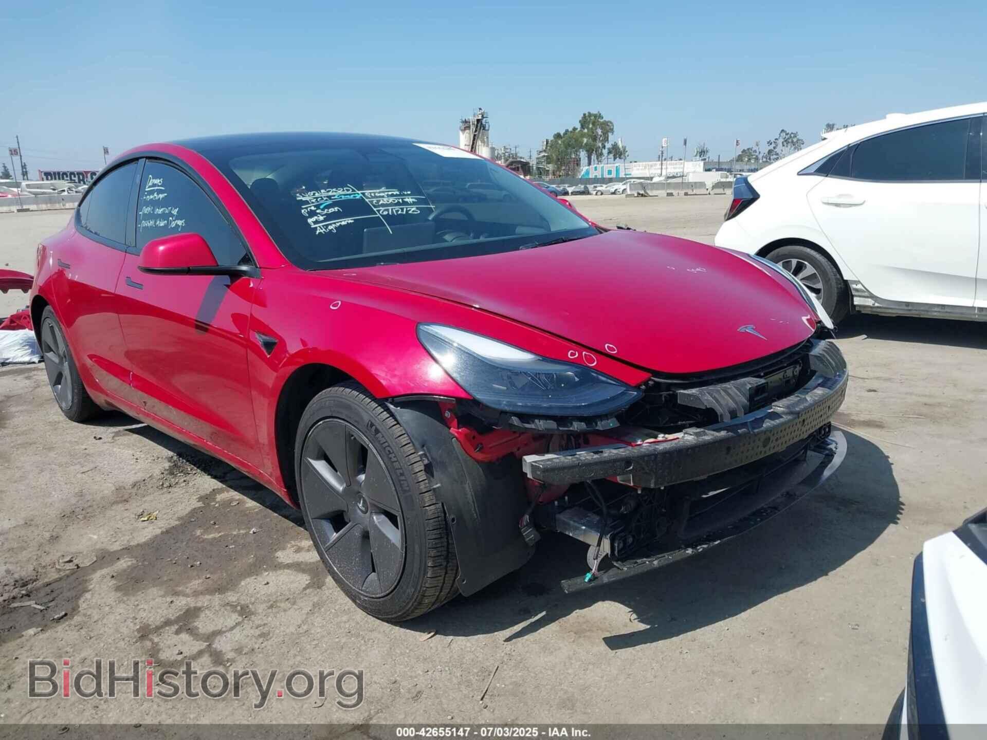 Photo 5YJ3E1EA3NF376593 - TESLA MODEL 3 2022