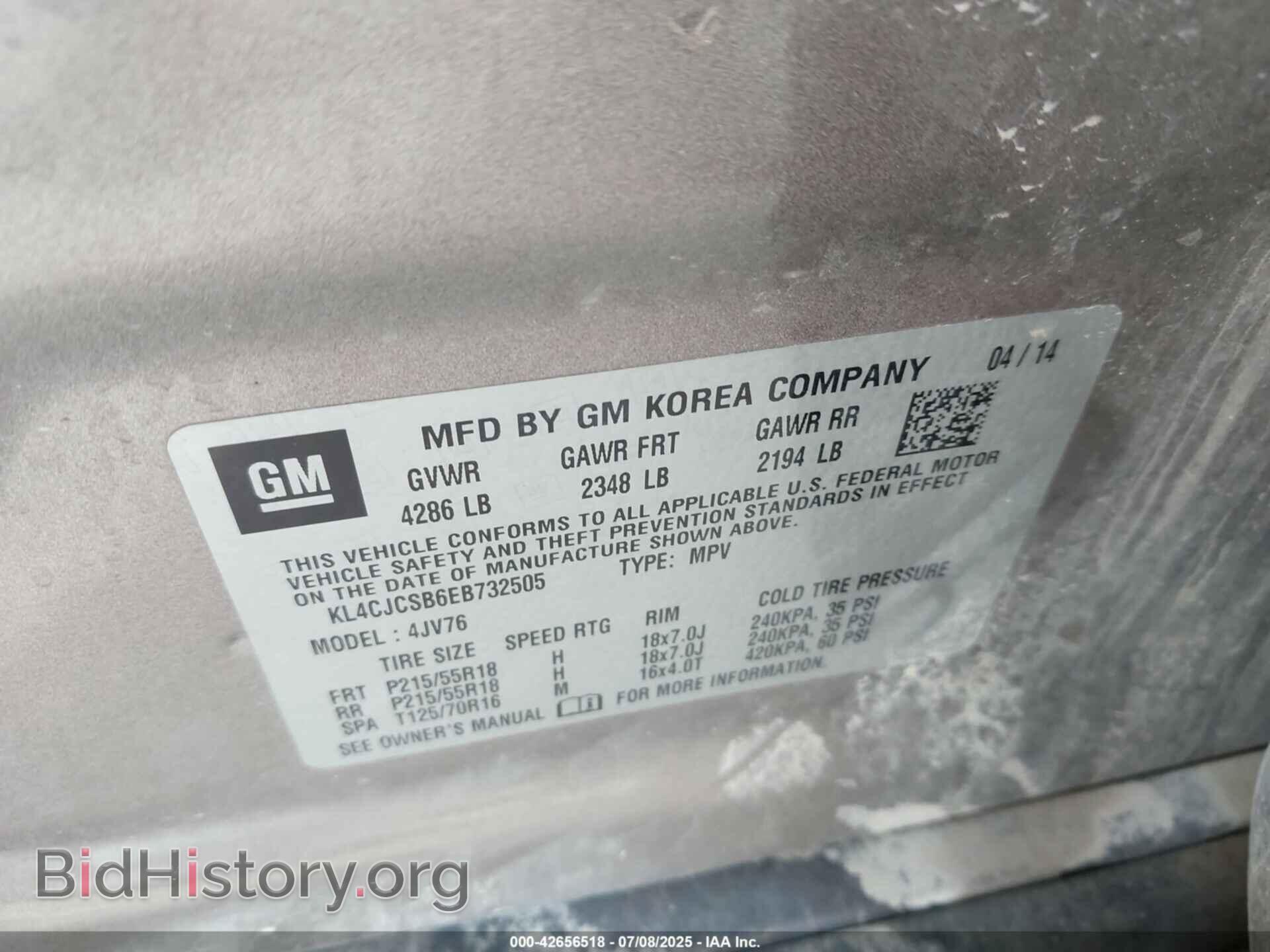 2014 BUICK ENCORE - VIN: KL4CJCSB6EB732505 - Photo 9