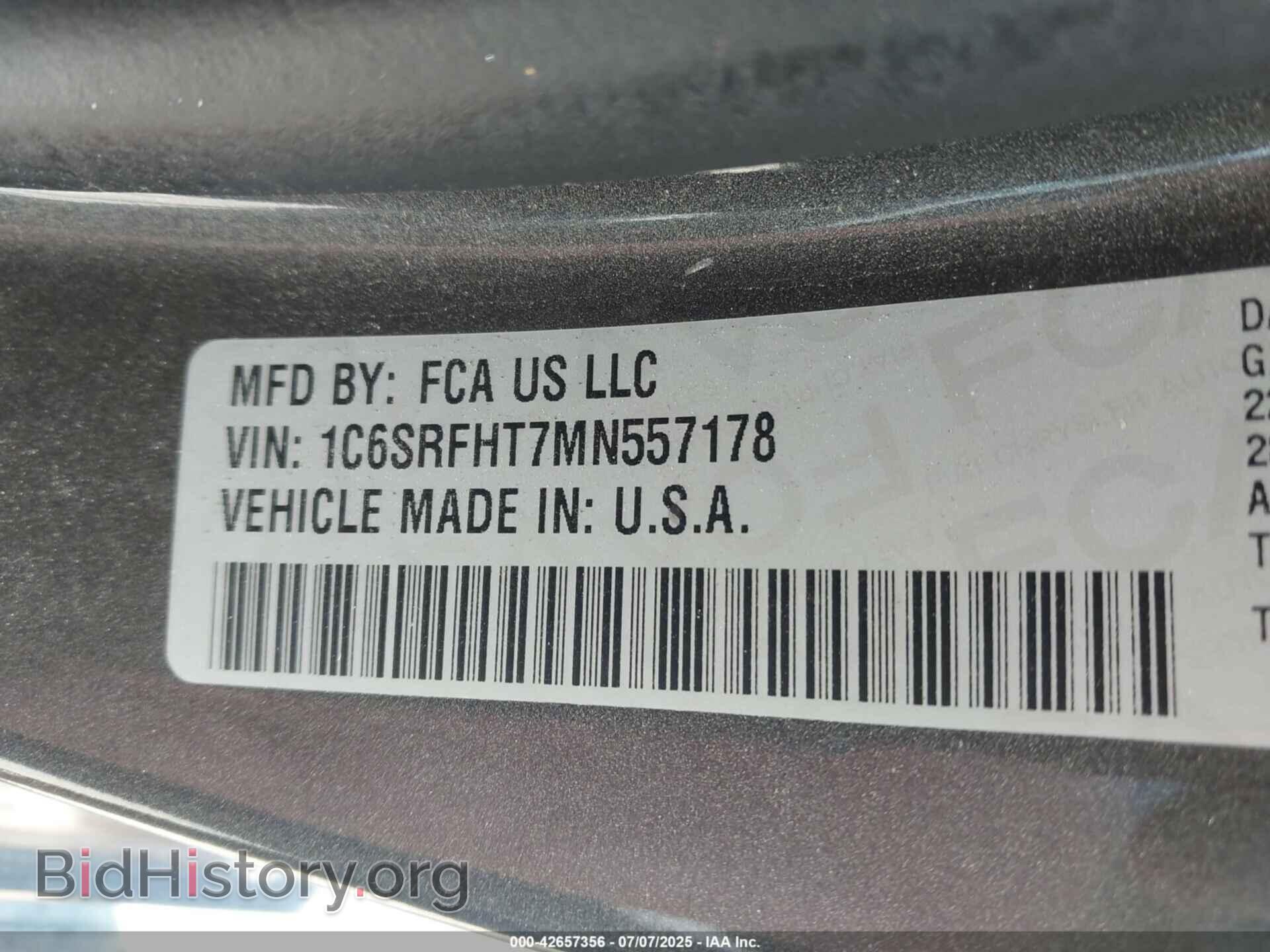 2021 RAM 1500 - VIN: 1C6SRFHT7MN557178 - Фото 9