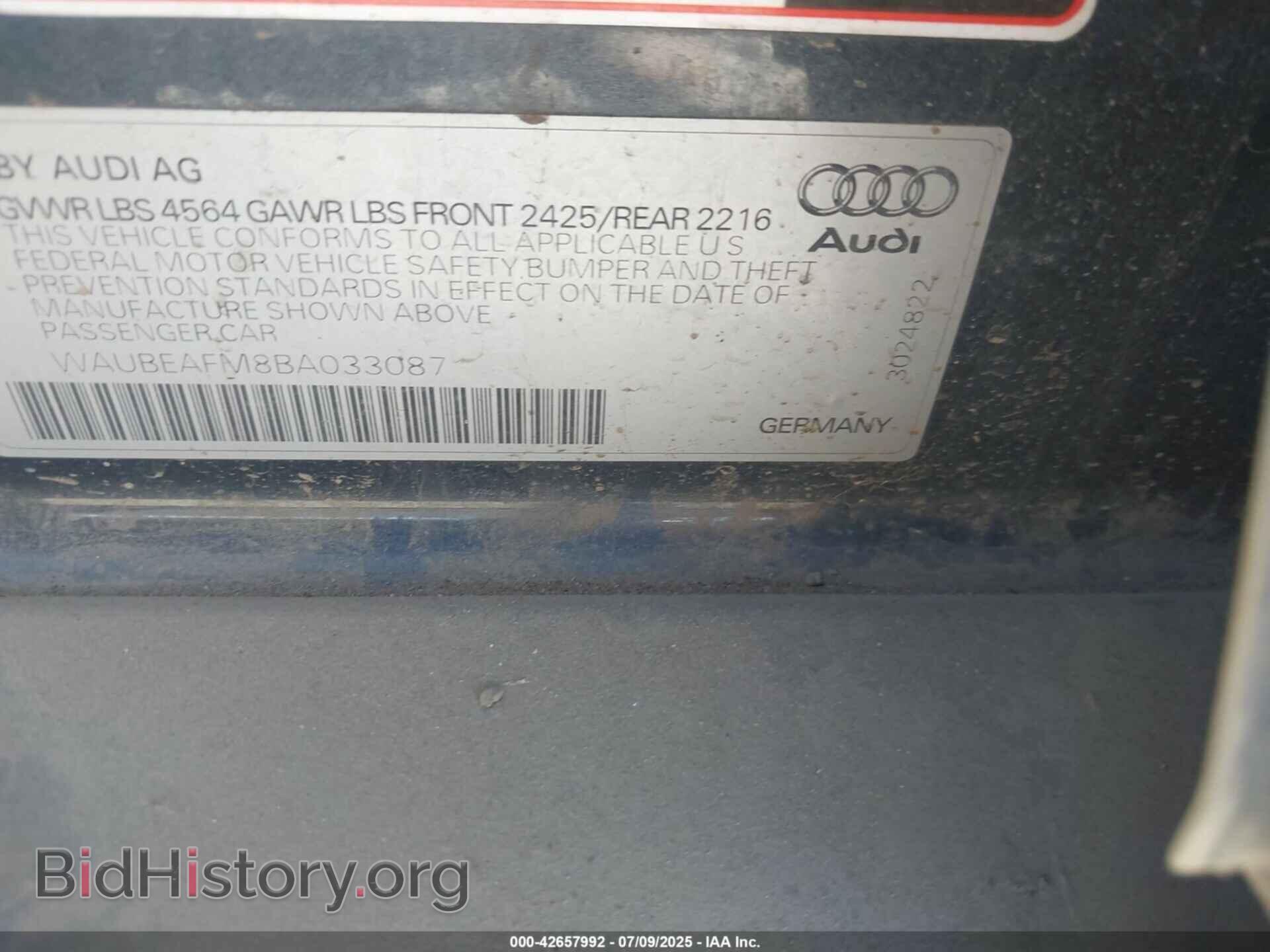 2011 AUDI A3 - VIN: WAUBEAFM8BA033087 - Photo 9