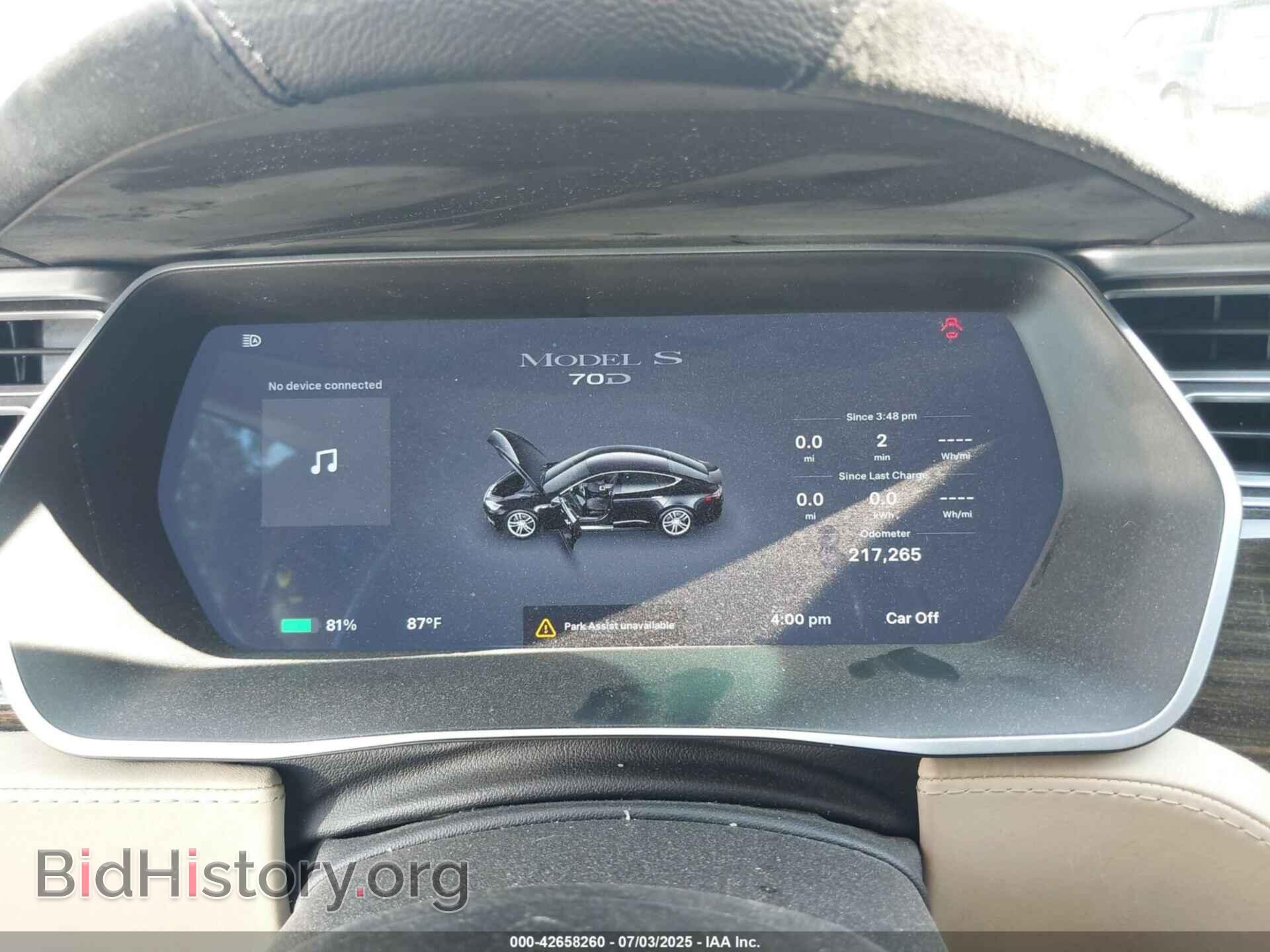2015 TESLA MODEL S - VIN: 5YJSA1S21FF096872 - Фото 7