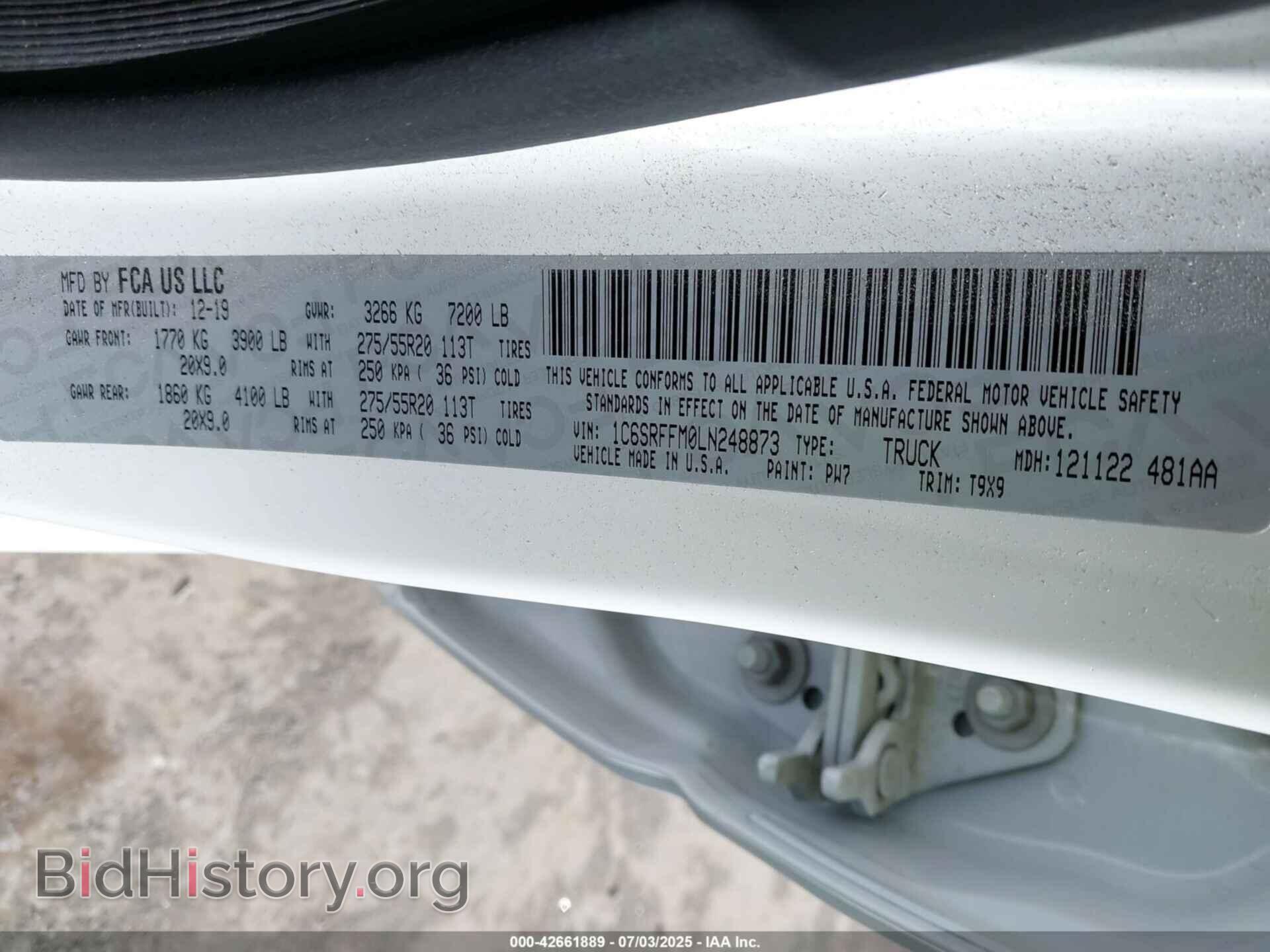 2020 RAM 1500 - VIN: 1C6SRFFM0LN248873 - Фото 9