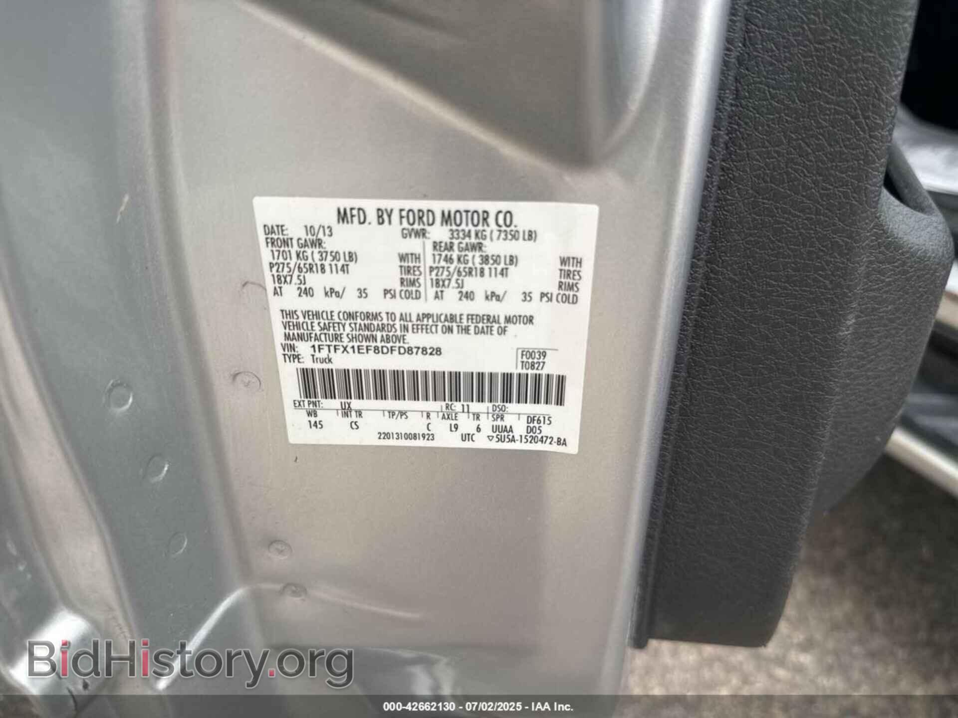 2013 FORD F150 - VIN: 1FTFX1EF8DFD87828 - Фото 9