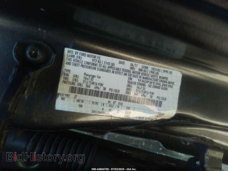 2017 Ford FOCUS (VIN 1FADP3FE3HL295192) — фото 9 из 11