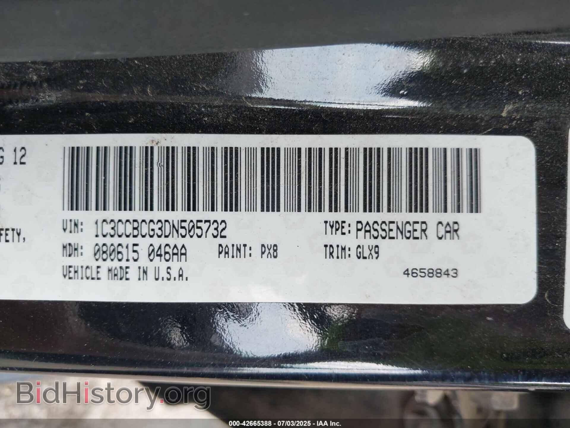 2013 CHRYSLER 200 - VIN: 1C3CCBCG3DN505732 - Фото 9