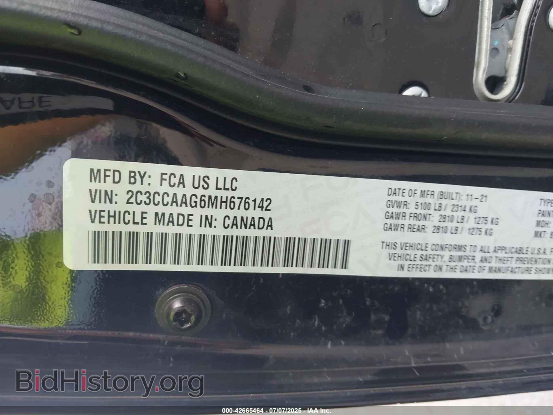2021 CHRYSLER 300 - VIN: 2C3CCAAG6MH676142 - Фото 9