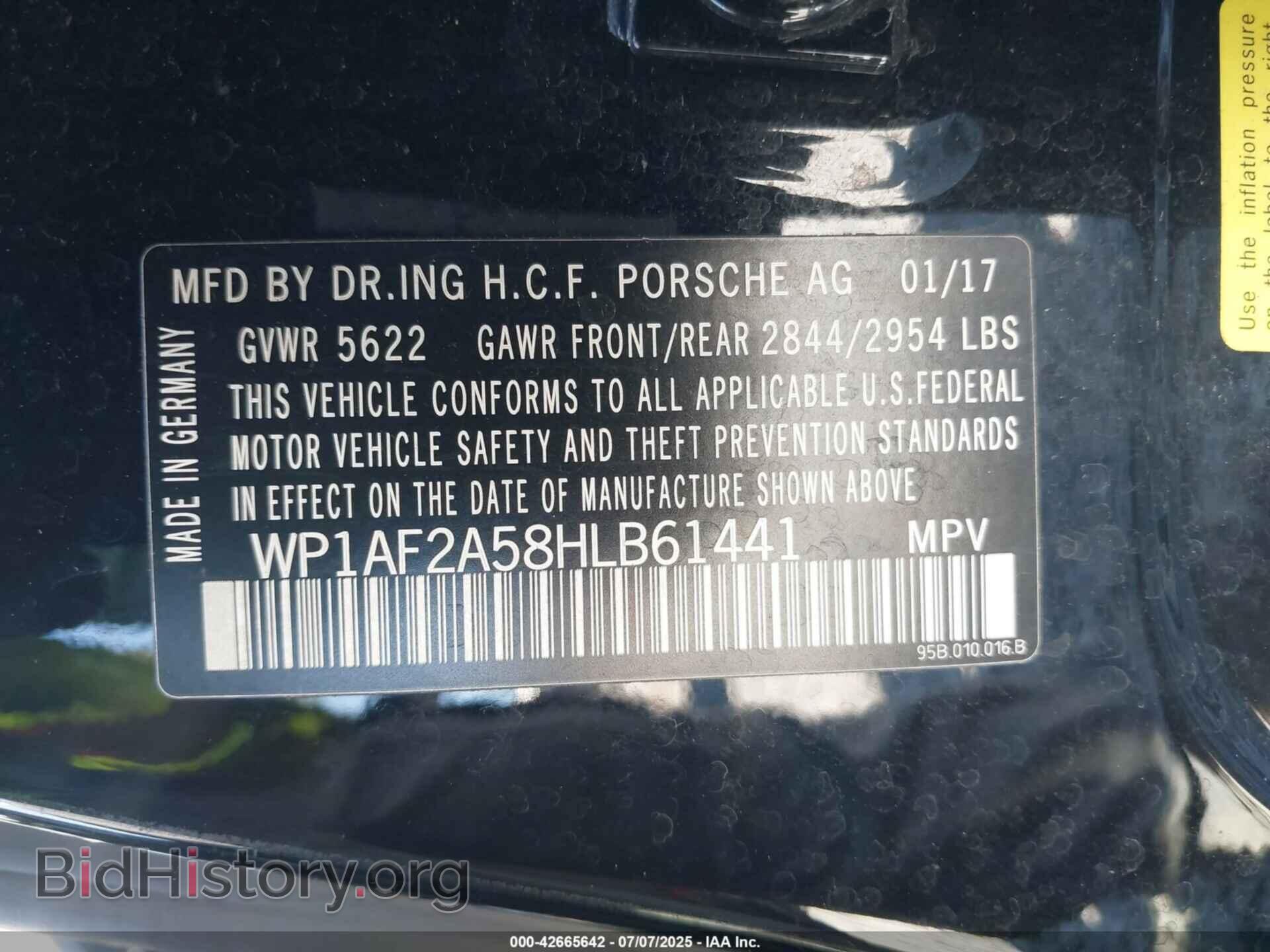 2017 PORSCHE MACAN - VIN: WP1AF2A58HLB61441 - Фото 9