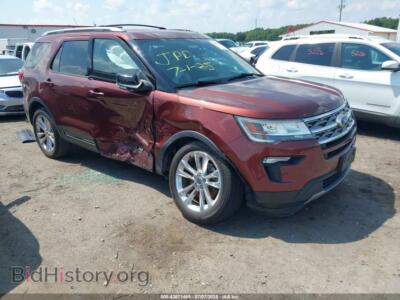 2018 Ford EXPLORER XLT, maroon — VIN 1FM5K7D83JGB63593, IAAI