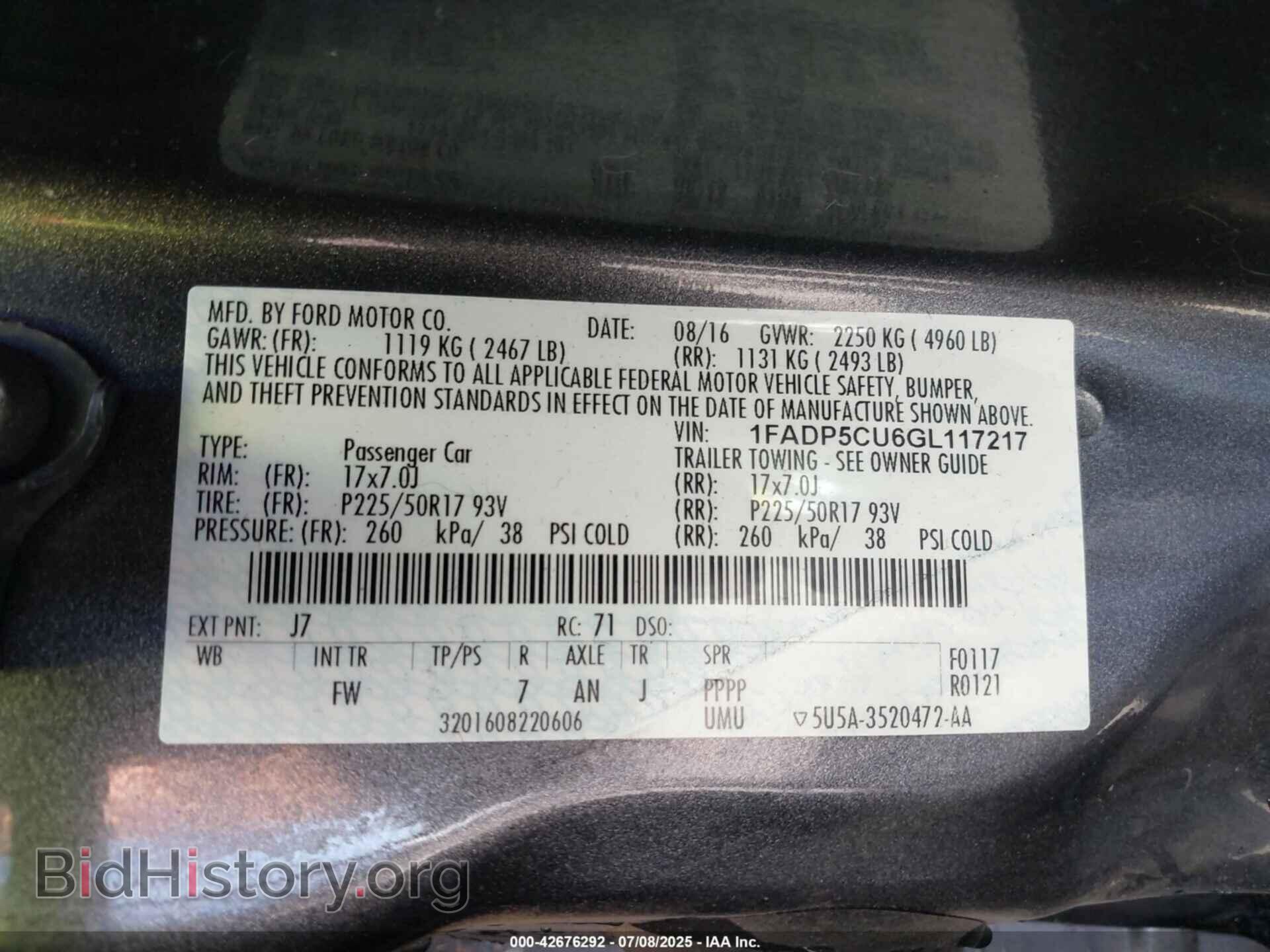 2016 FORD C-MAX ENERGI - VIN: 1FADP5CU6GL117217 - Фото 9