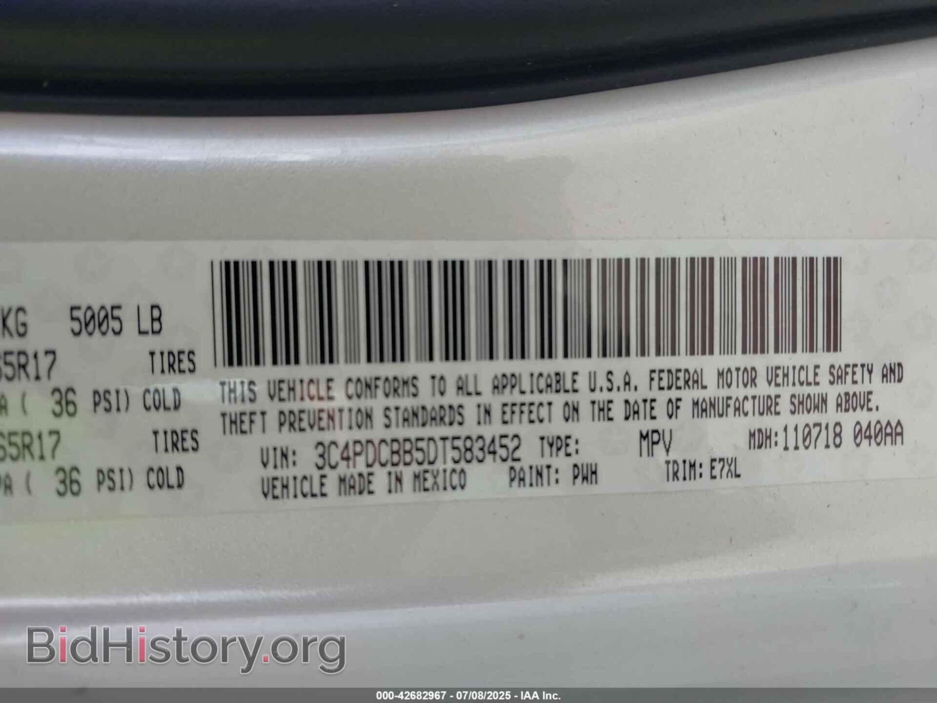 2013 DODGE JOURNEY - VIN: 3C4PDCBB5DT583452 - Фото 9
