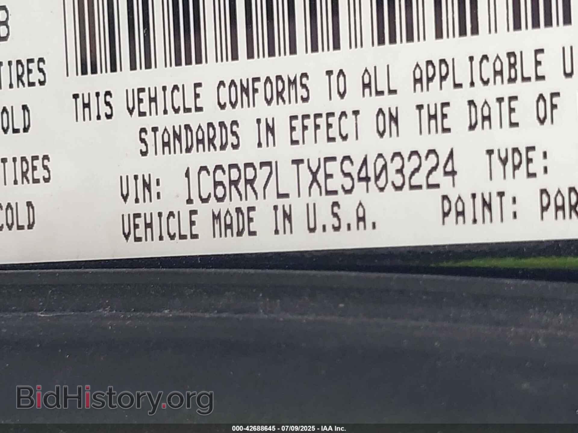 2014 RAM 1500 - VIN: 1C6RR7LTXES403224 - Фото 9