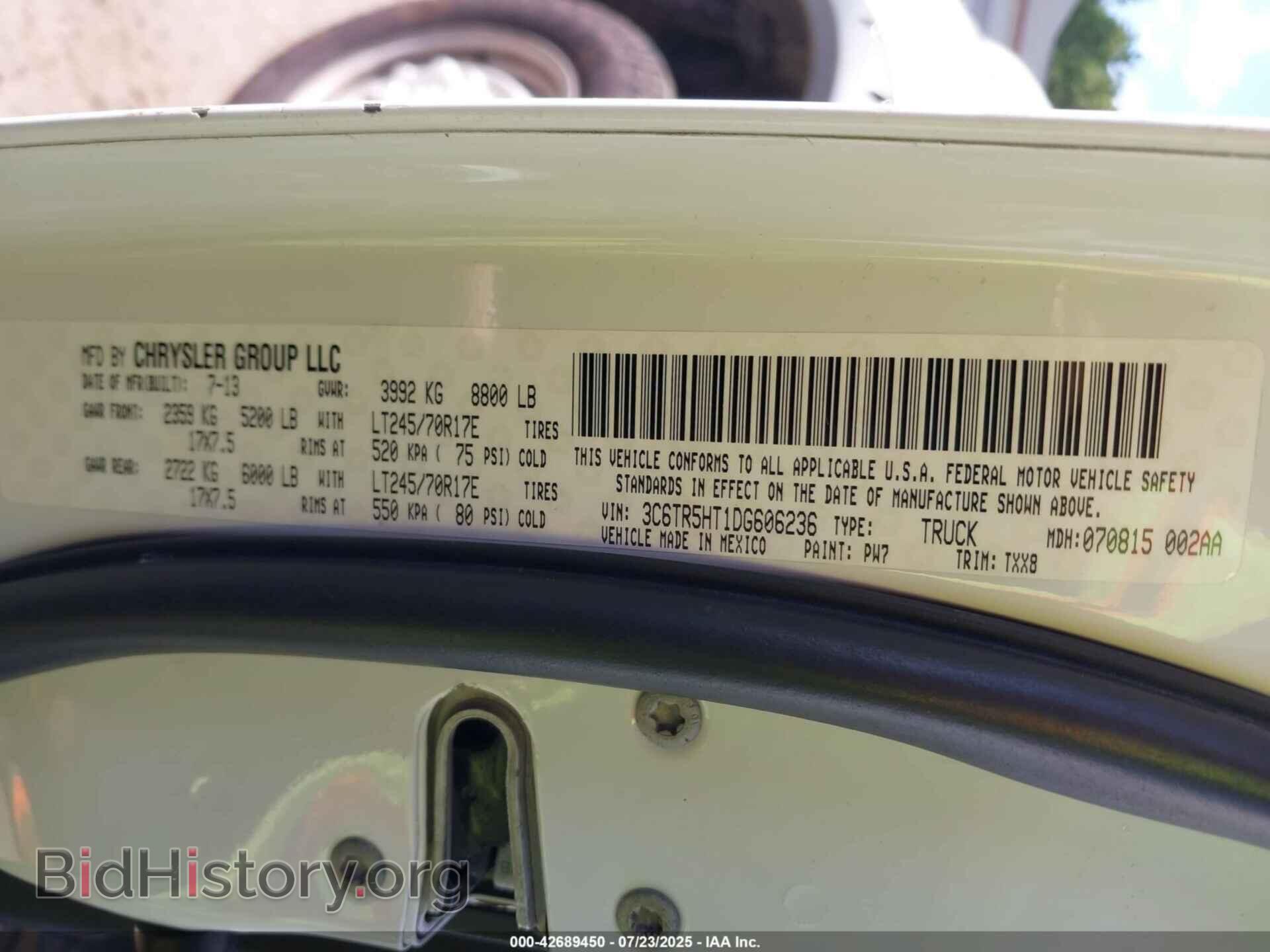 2013 RAM 2500 - VIN: 3C6TR5HT1DG606236 - Фото 9