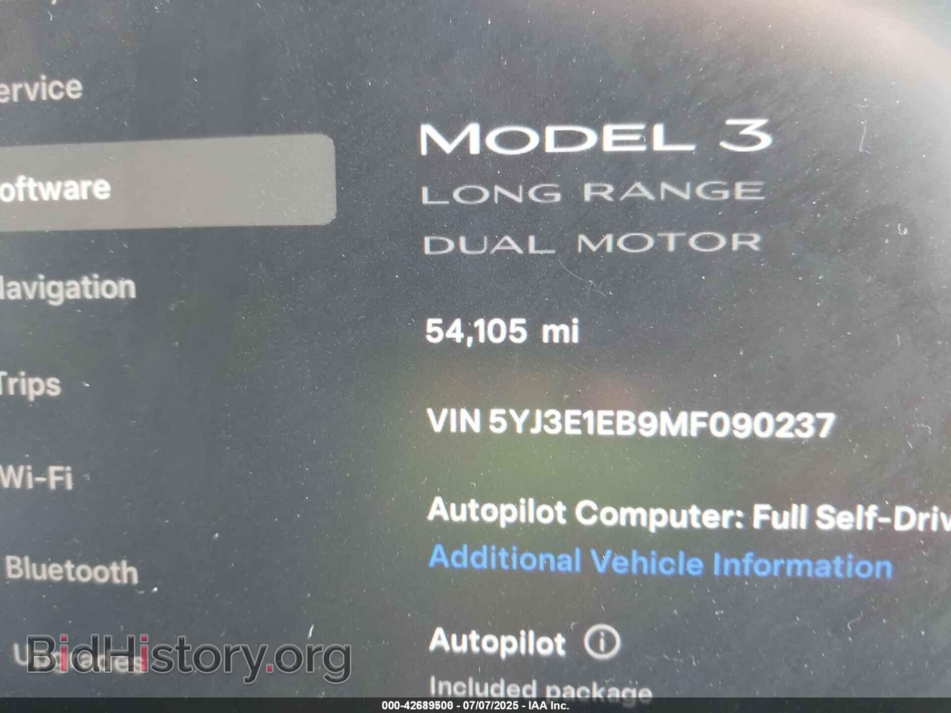 2021 TESLA MODEL 3 - VIN: 5YJ3E1EB9MF090237 - Фото 7