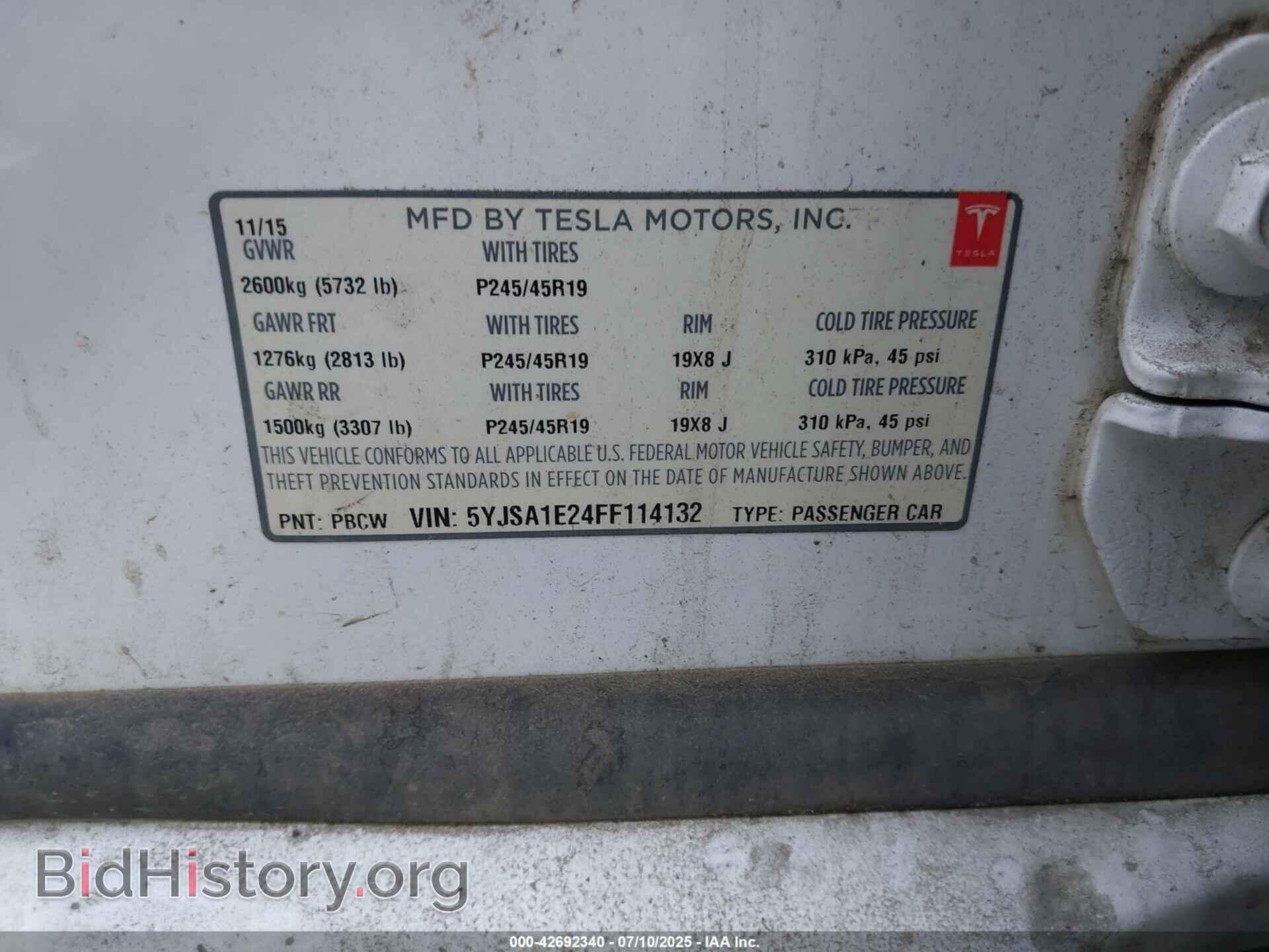2015 TESLA MODEL S - VIN: 5YJSA1E24FF114132 - Photo 9