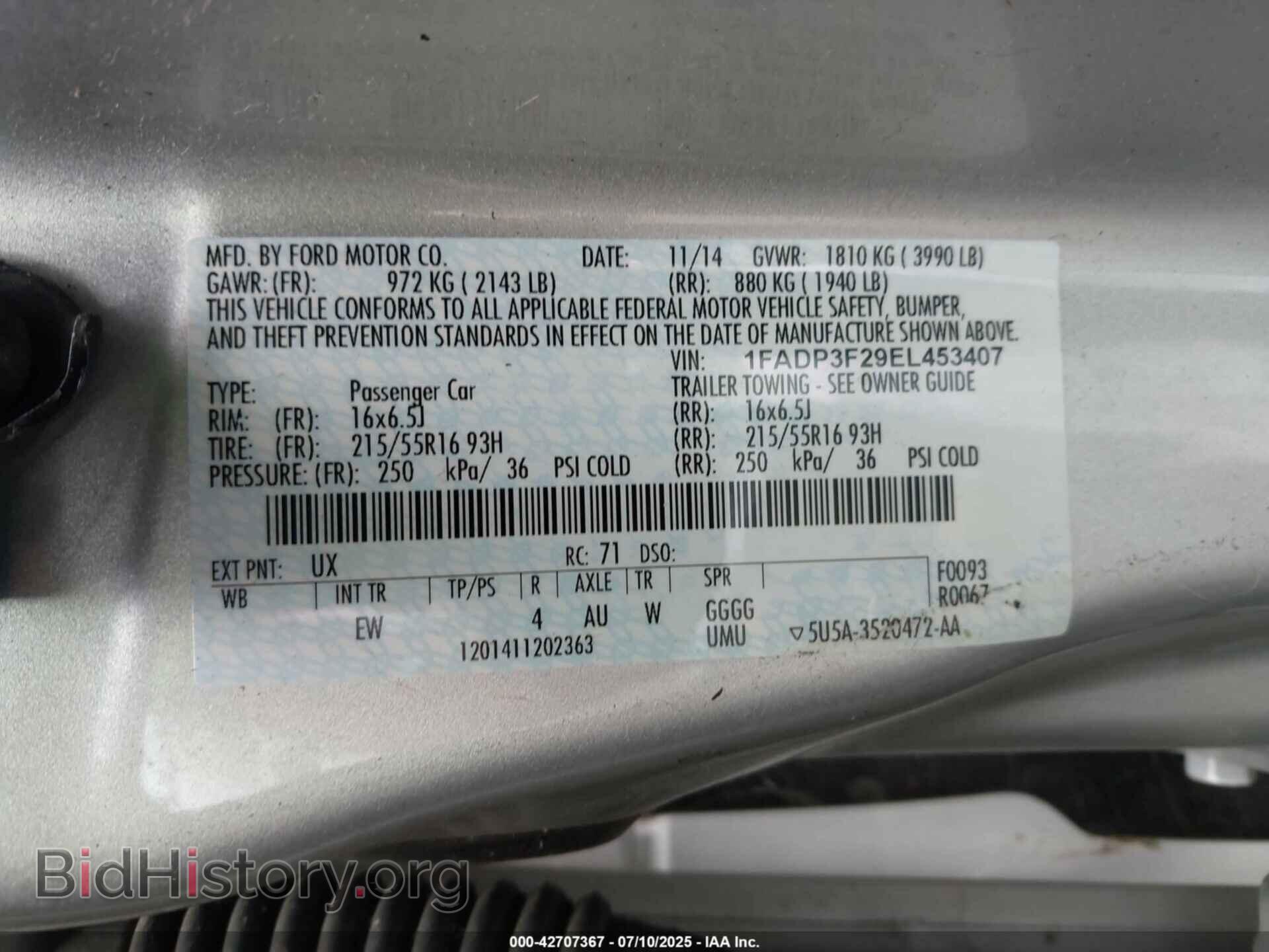 2014 FORD FOCUS - VIN: 1FADP3F29EL453407 - Photo 9
