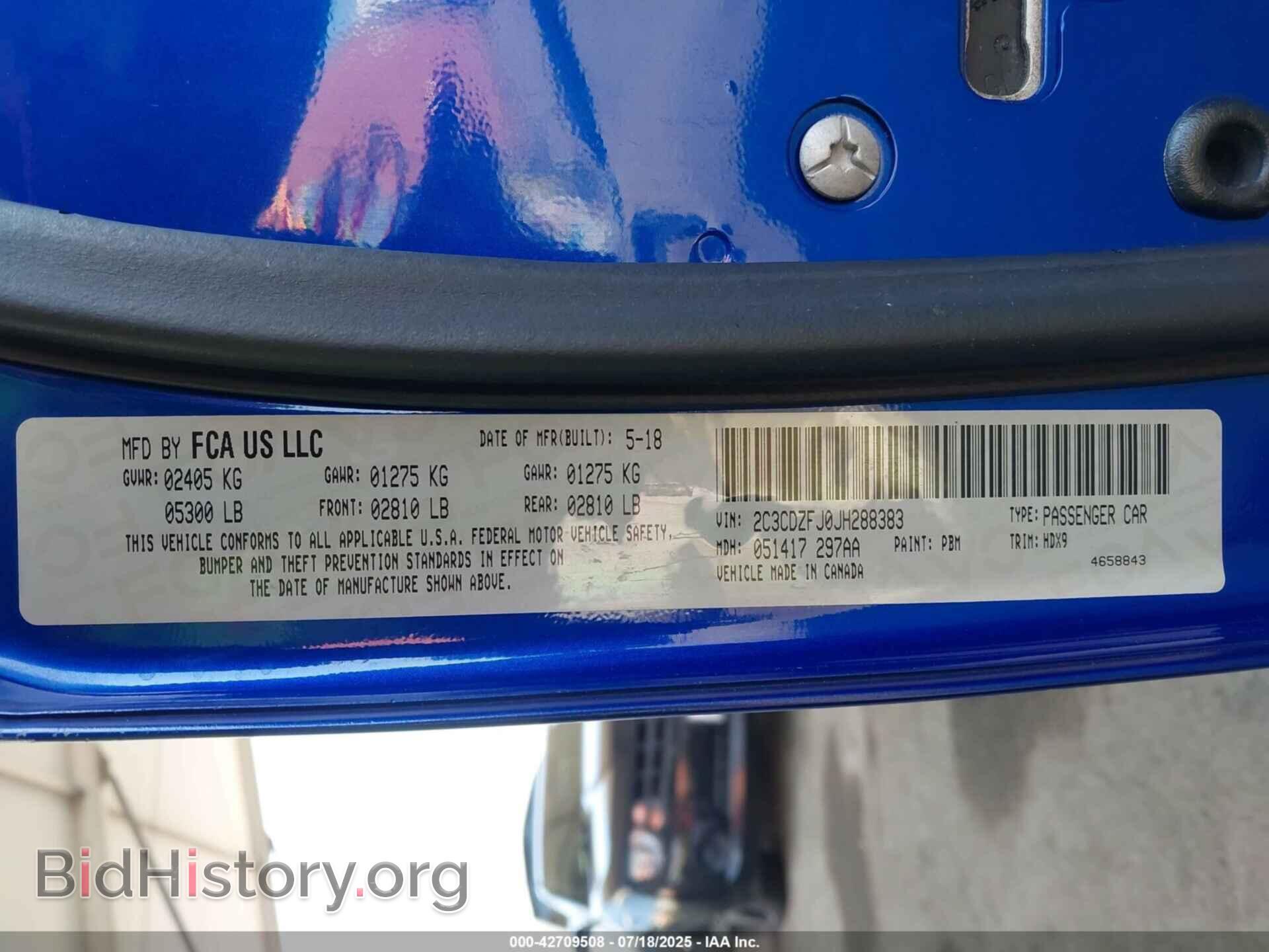 2018 DODGE CHALLENGER - VIN: 2C3CDZFJ0JH288383 - Photo 9