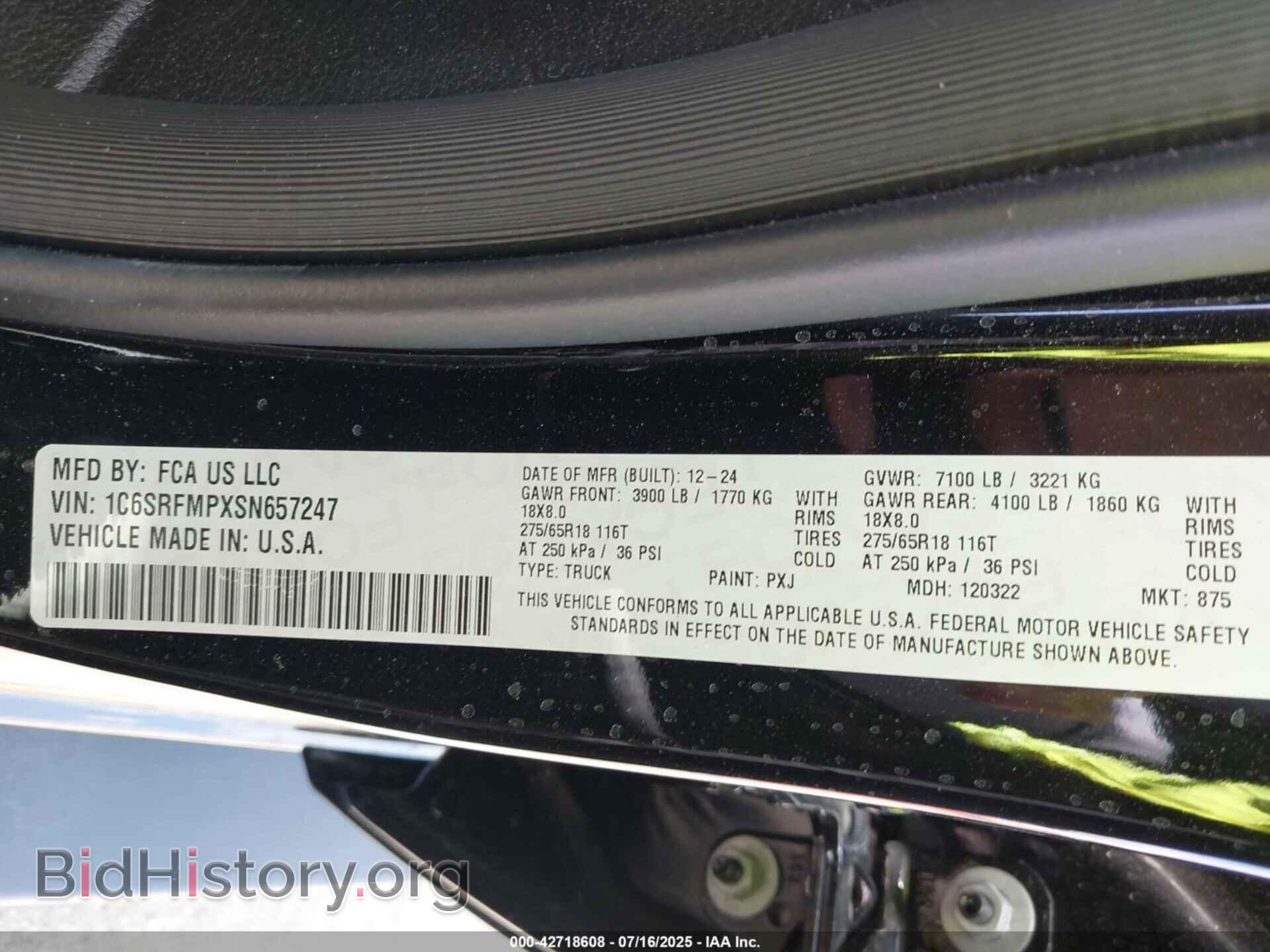 2025 RAM 1500 - VIN: 1C6SRFMPXSN657247 - Фото 9