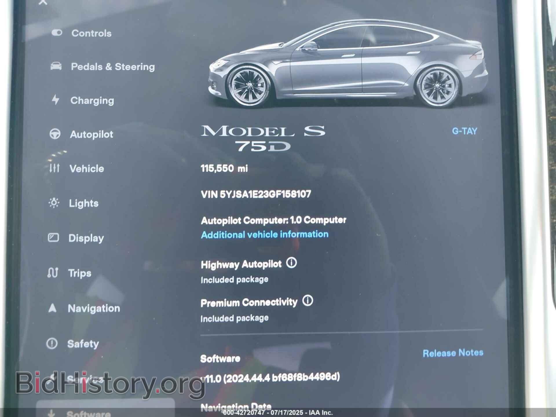 2016 TESLA MODEL S - VIN: 5YJSA1E23GF158107 - Фото 7