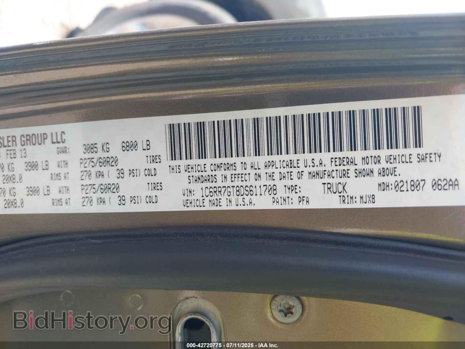 2013 RAM 1500 - VIN: 1C6RR7GT8DS611708 - Photo 9