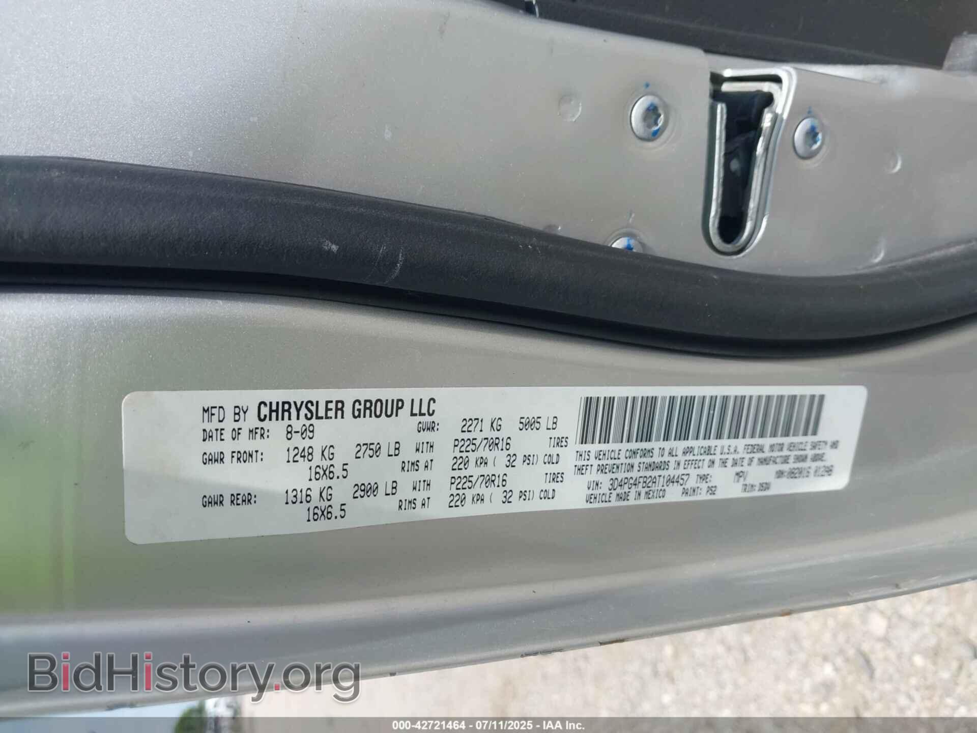 2010 DODGE JOURNEY - VIN: 3D4PG4FB2AT104457 - Фото 9