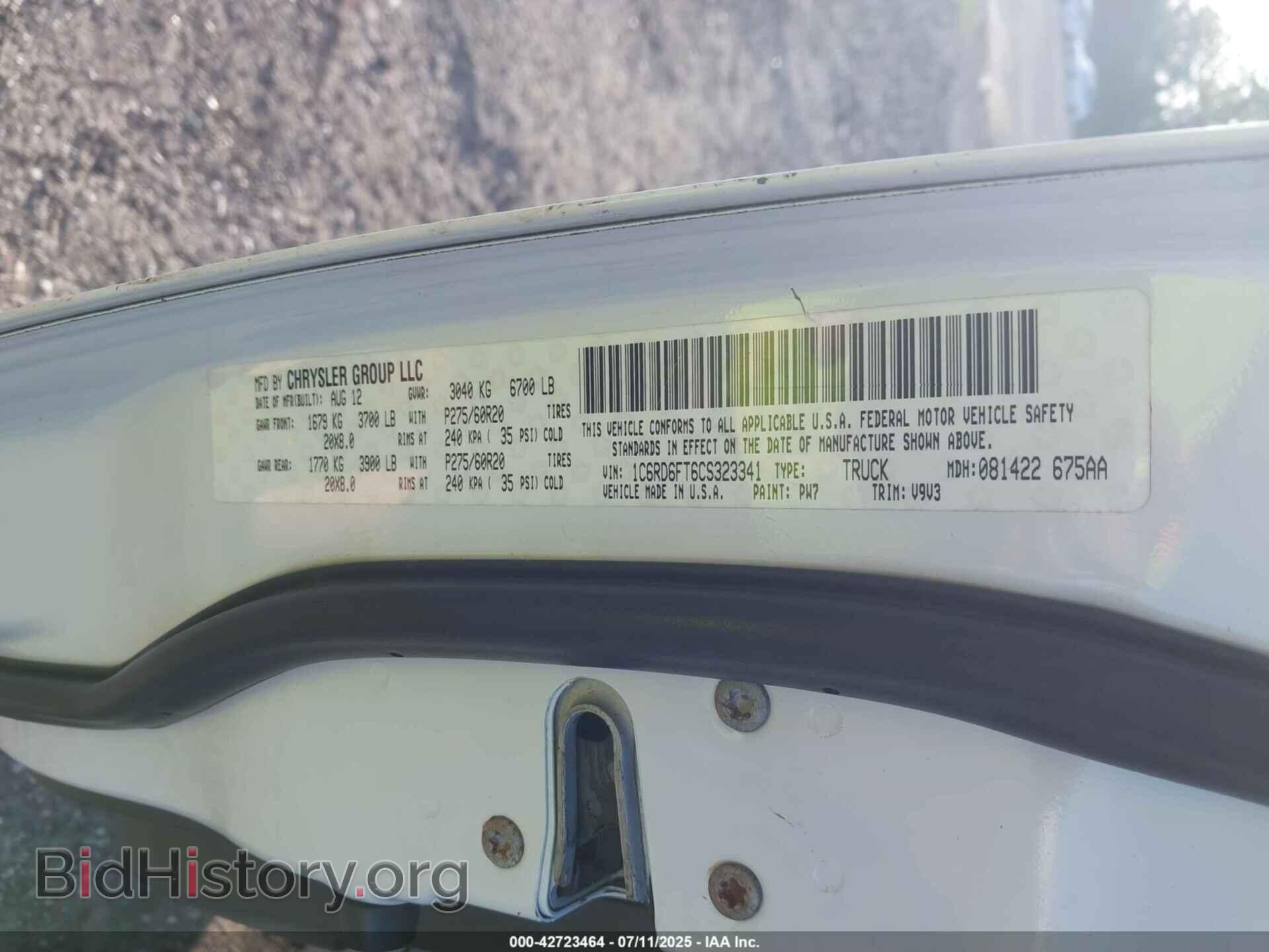 2012 DODGE RAM 1500 - VIN: 1C6RD6FT6CS323341 - Photo 9