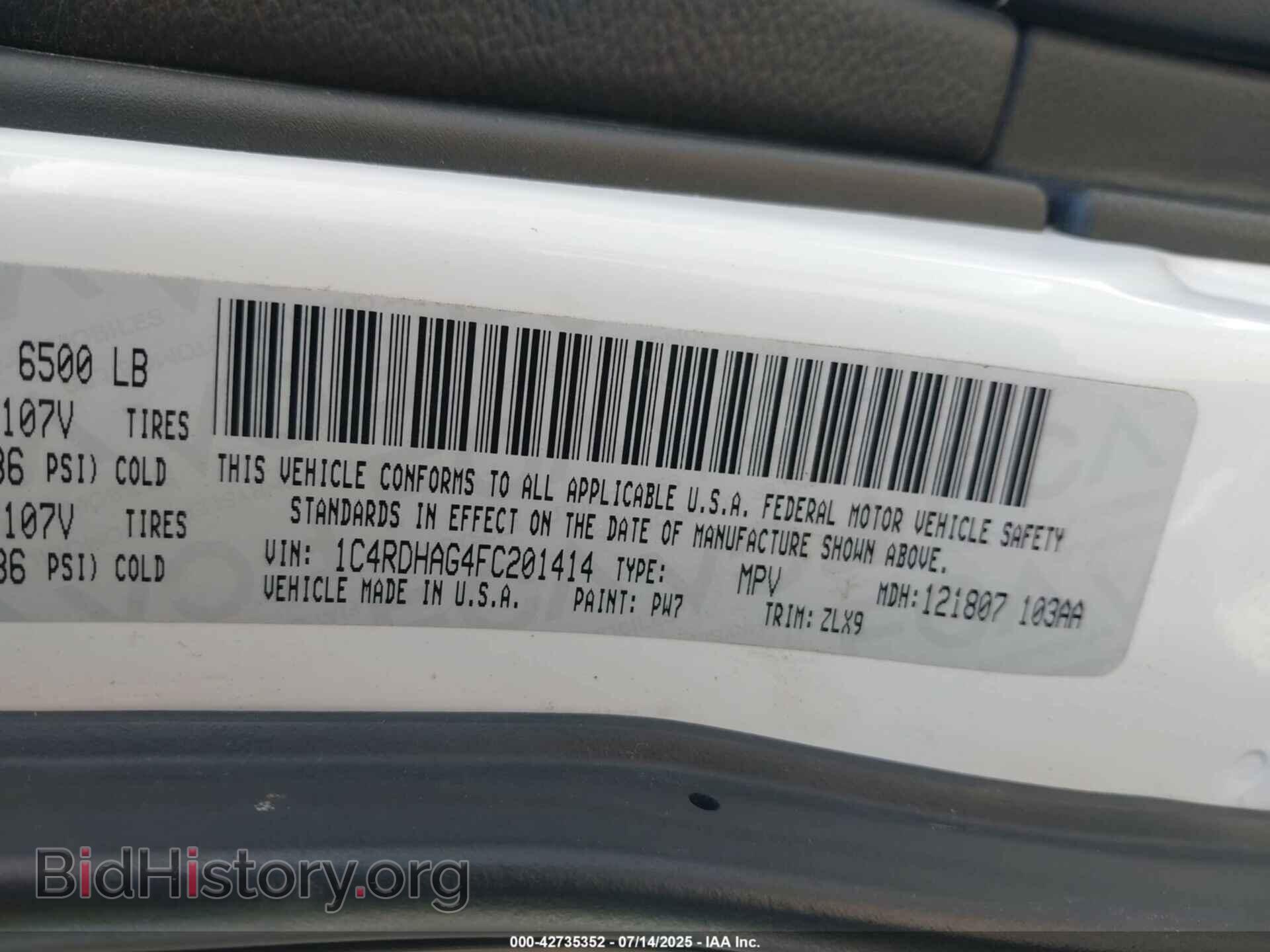 2015 DODGE DURANGO - VIN: 1C4RDHAG4FC201414 - Фото 9