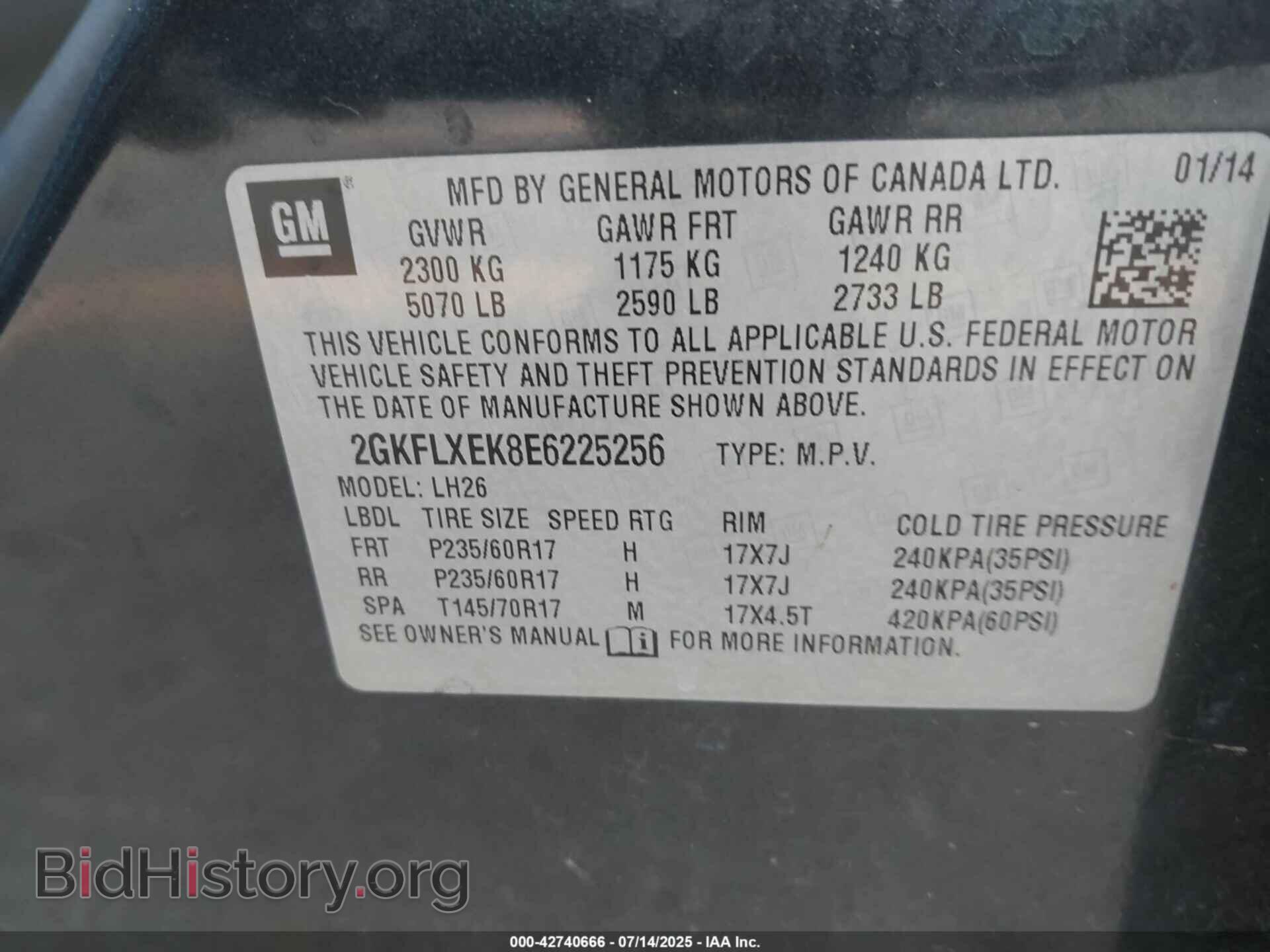 2014 GMC TERRAIN - VIN: 2GKFLXEK8E6225256 - Photo 9