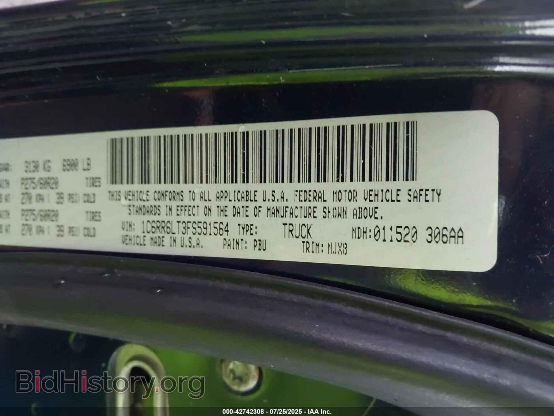 2015 RAM 1500 - VIN: 1C6RR6LT3FS591564 - Фото 9