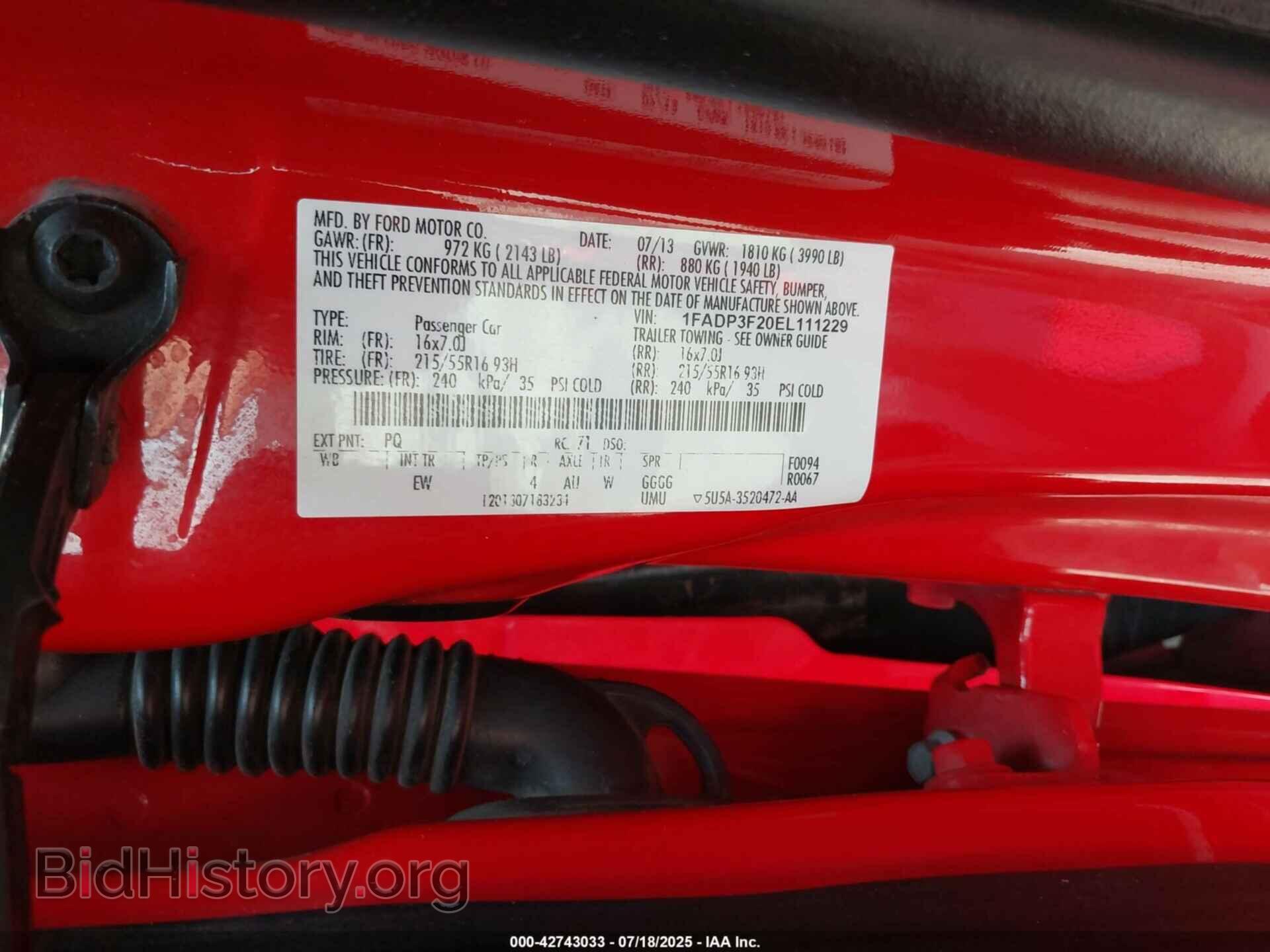 2014 FORD FOCUS - VIN: 1FADP3F20EL111229 - Фото 9