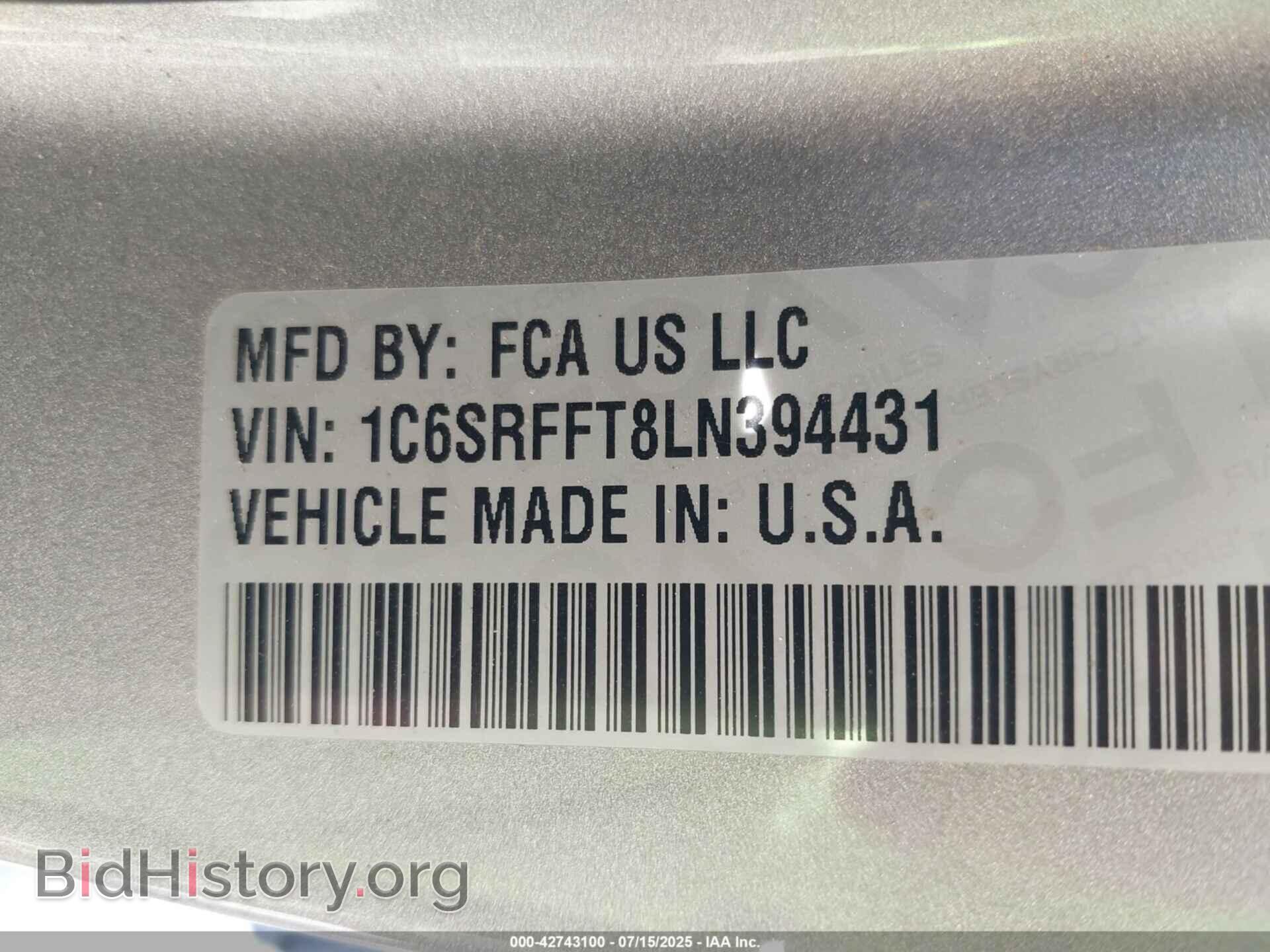 2020 RAM 1500 - VIN: 1C6SRFFT8LN394431 - Фото 9