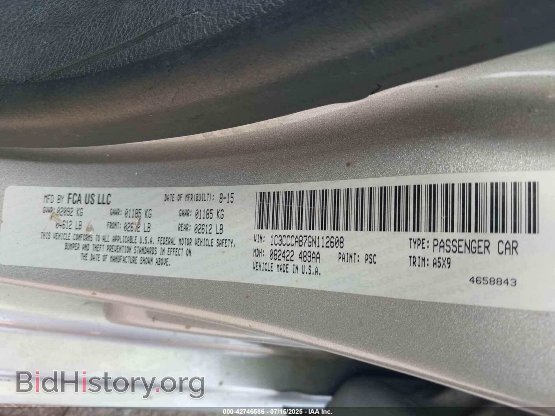 2016 CHRYSLER 200 - VIN: 1C3CCCAB7GN112608 - Photo 9