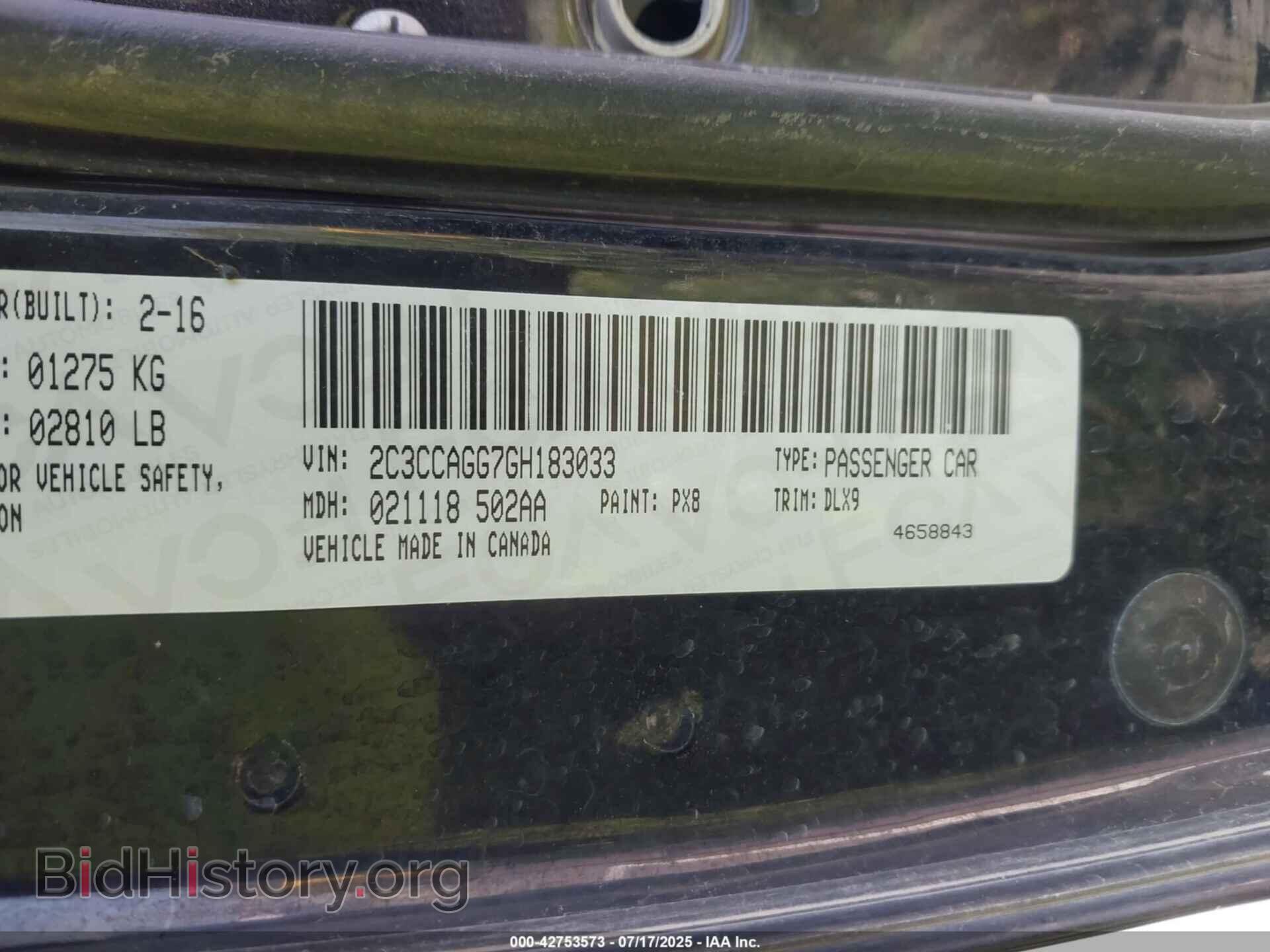 2016 CHRYSLER 300 - VIN: 2C3CCAGG7GH183033 - Photo 9