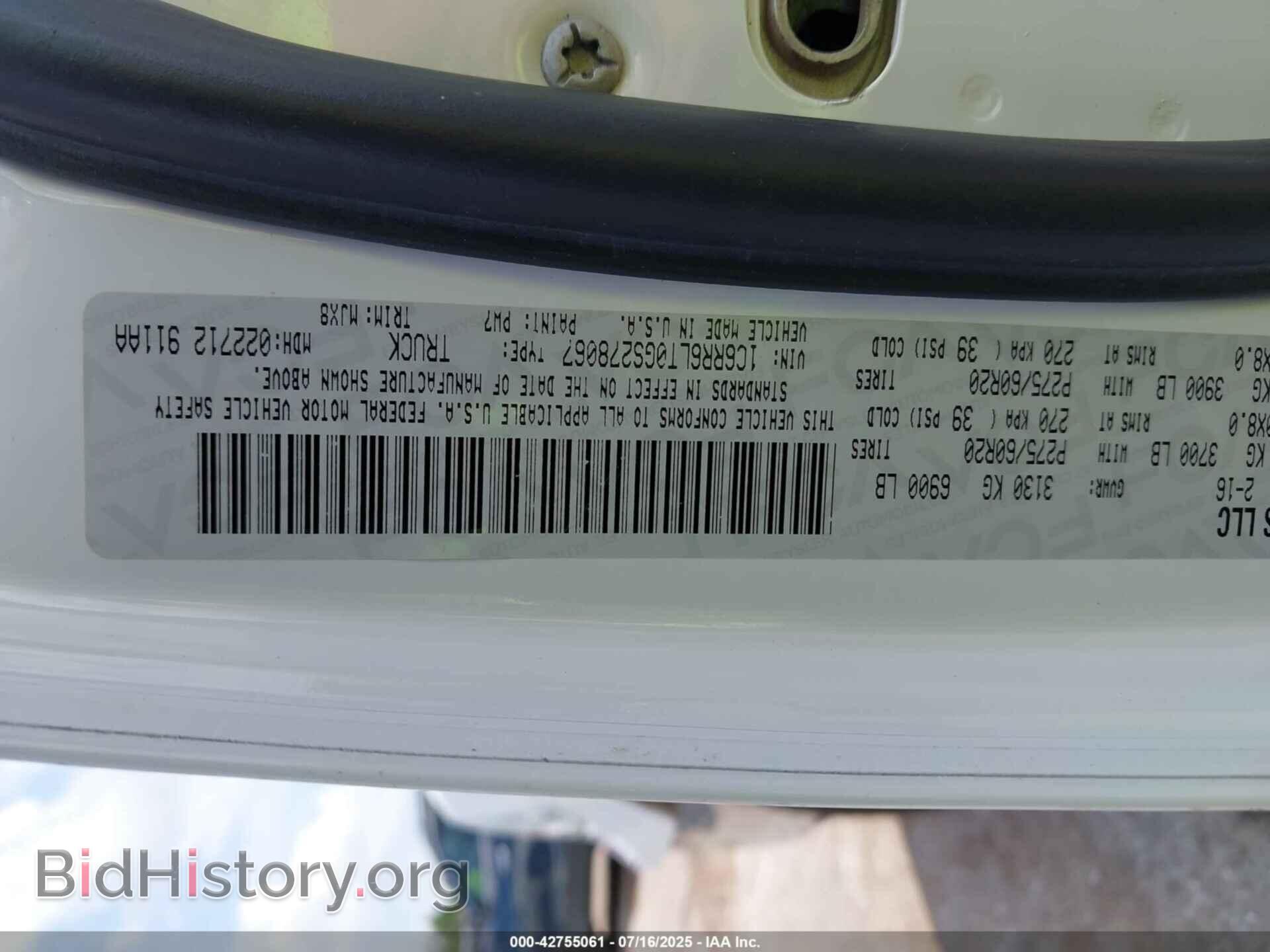 2016 RAM 1500 - VIN: 1C6RR6LT0GS278067 - Фото 9