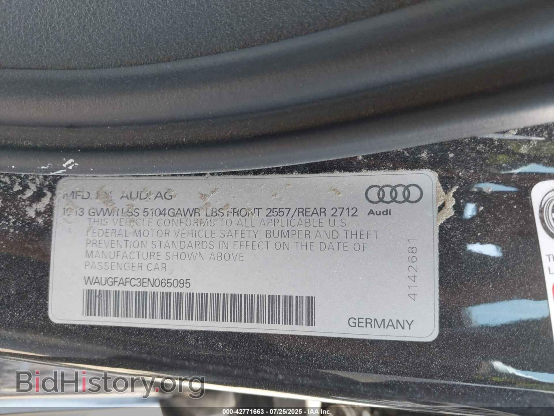 2014 AUDI A6 - VIN: WAUGFAFC3EN065095 - Photo 9