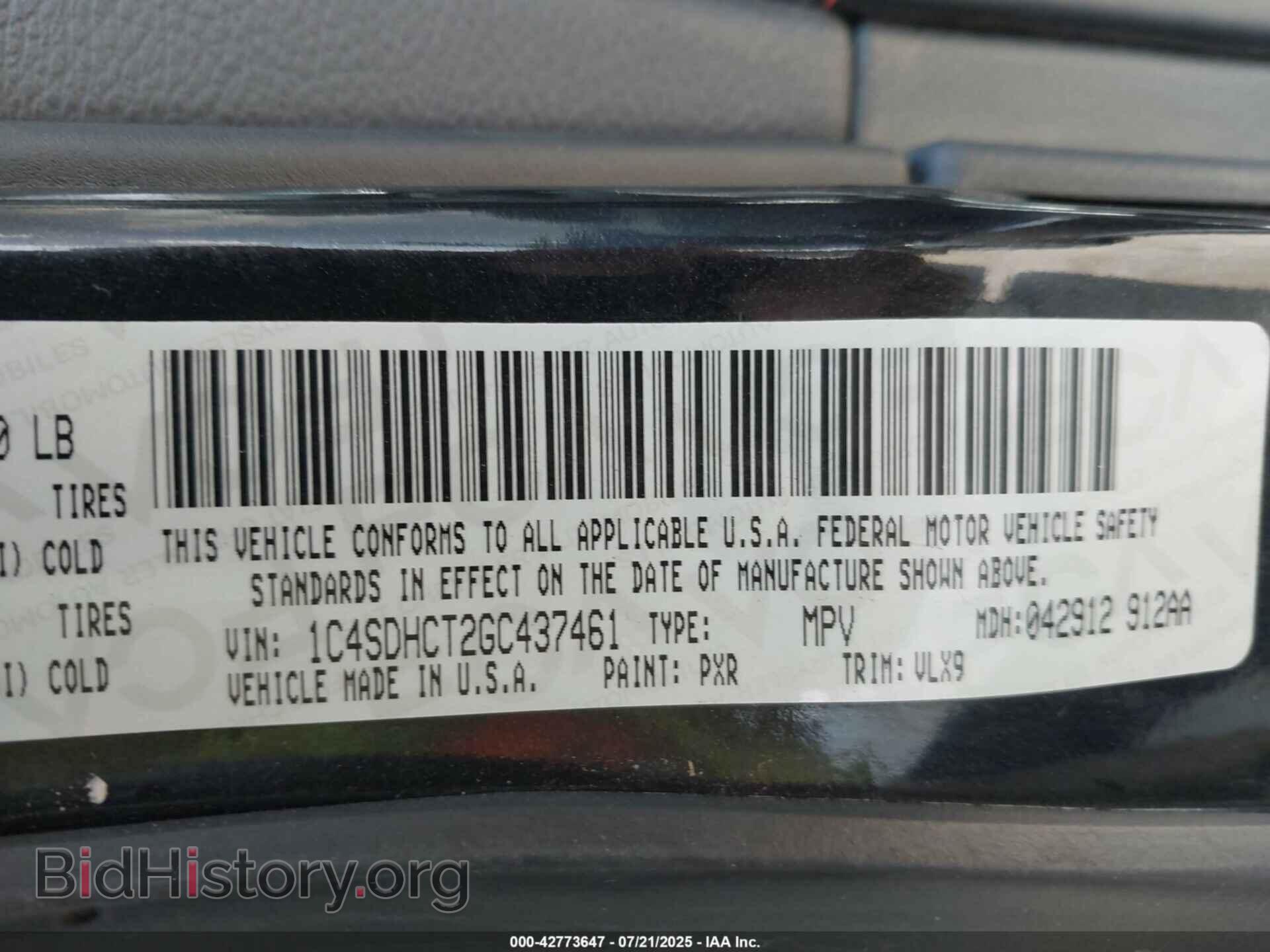 2016 DODGE DURANGO - VIN: 1C4SDHCT2GC437461 - Photo 9